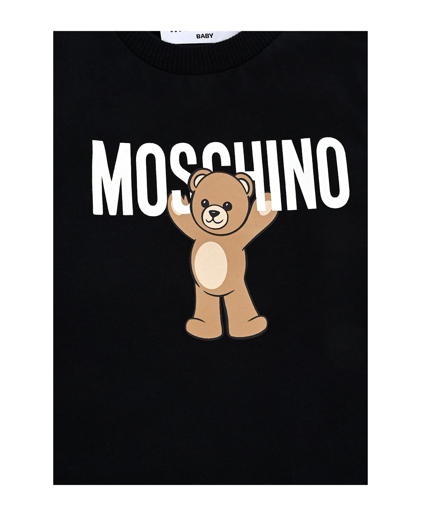 Moschino Black T-shirt For Babykids With Teddy Bear - Black