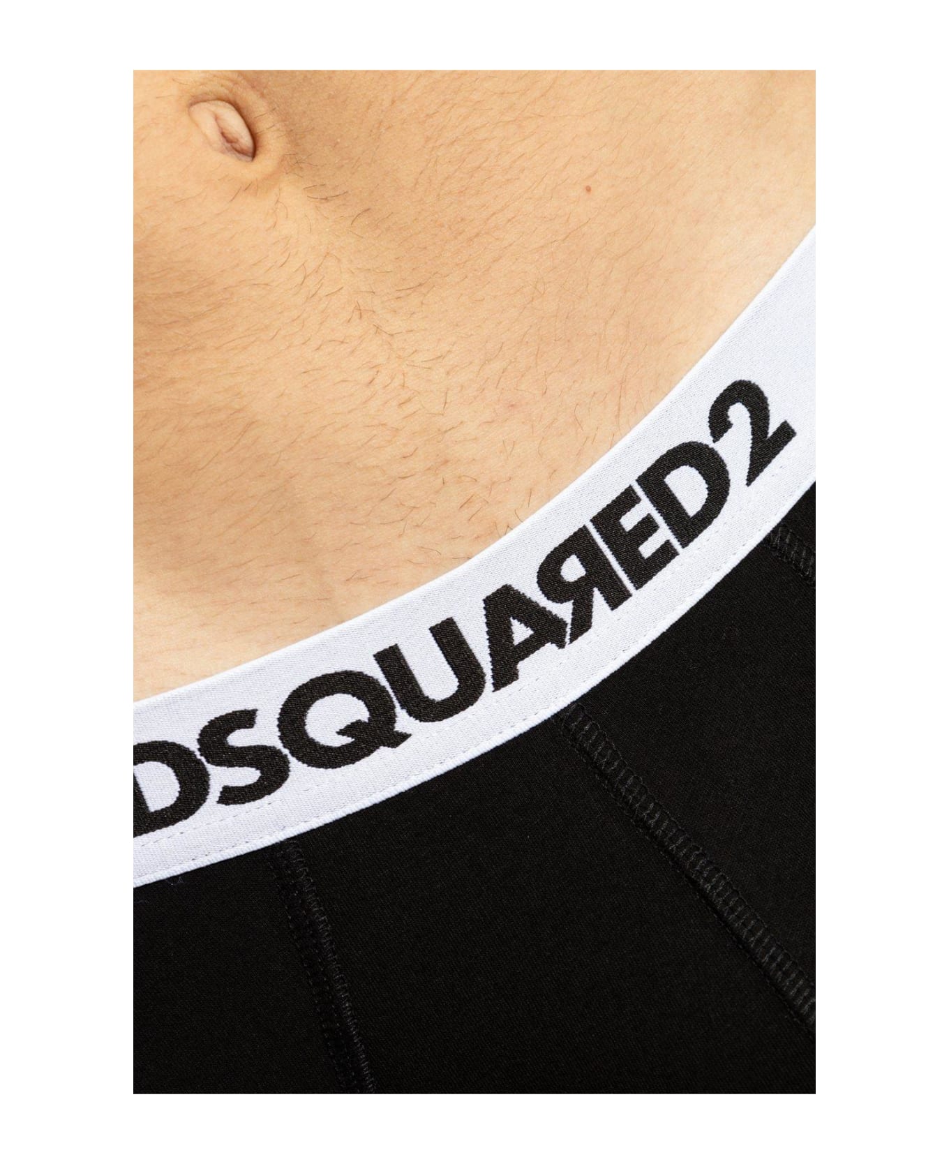 Dsquared2 2 Pack Logo Waistband Briefs - Black/white