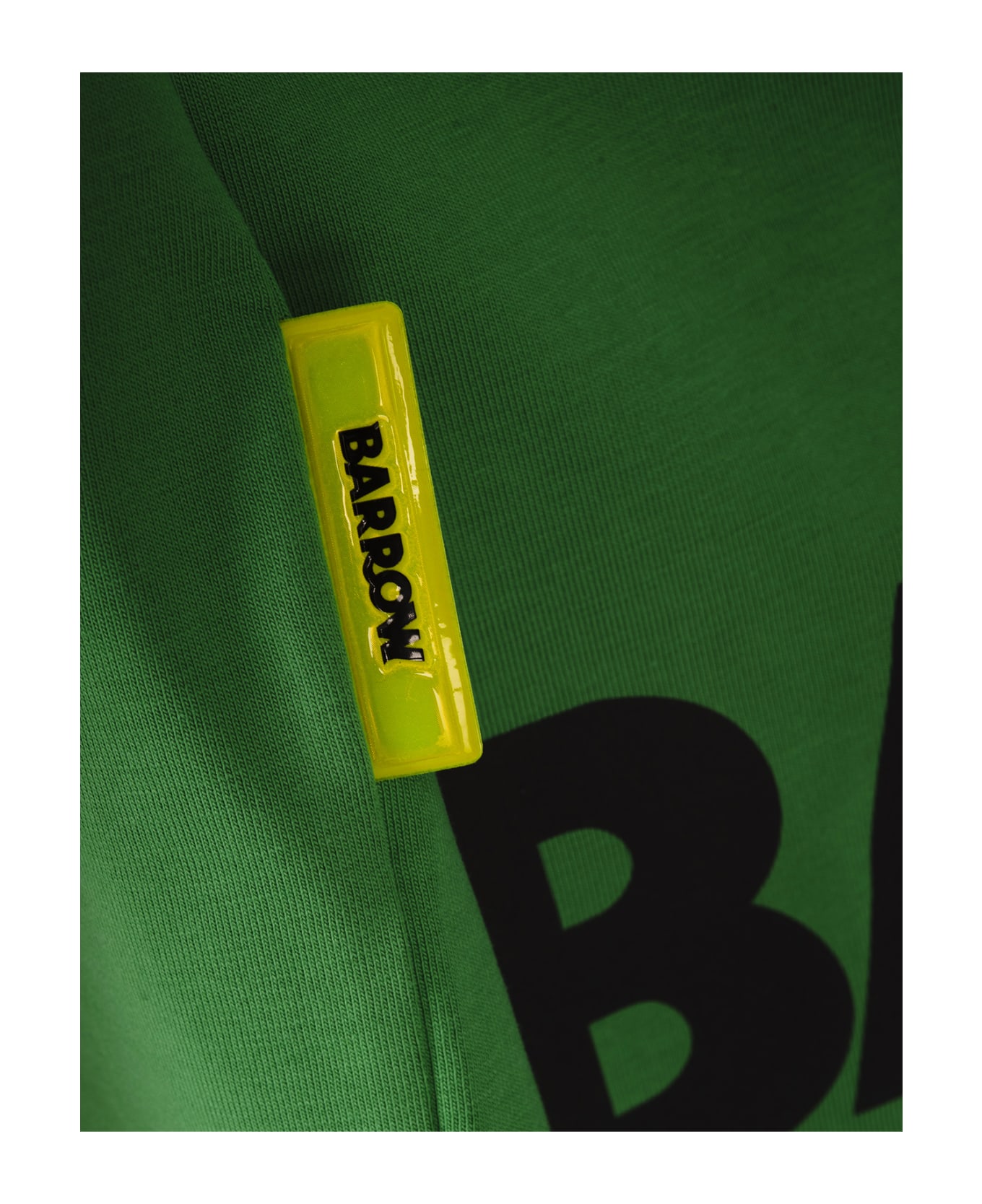 Barrow Green T-shirt With Logo And Lettering Front And Back - Green
