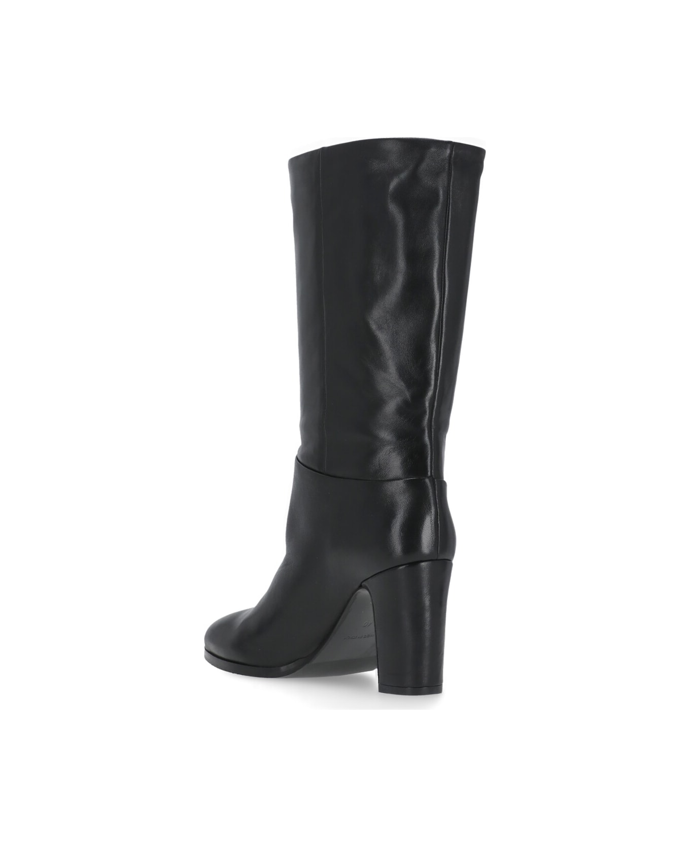 Julie Dee Leather Boots - Black