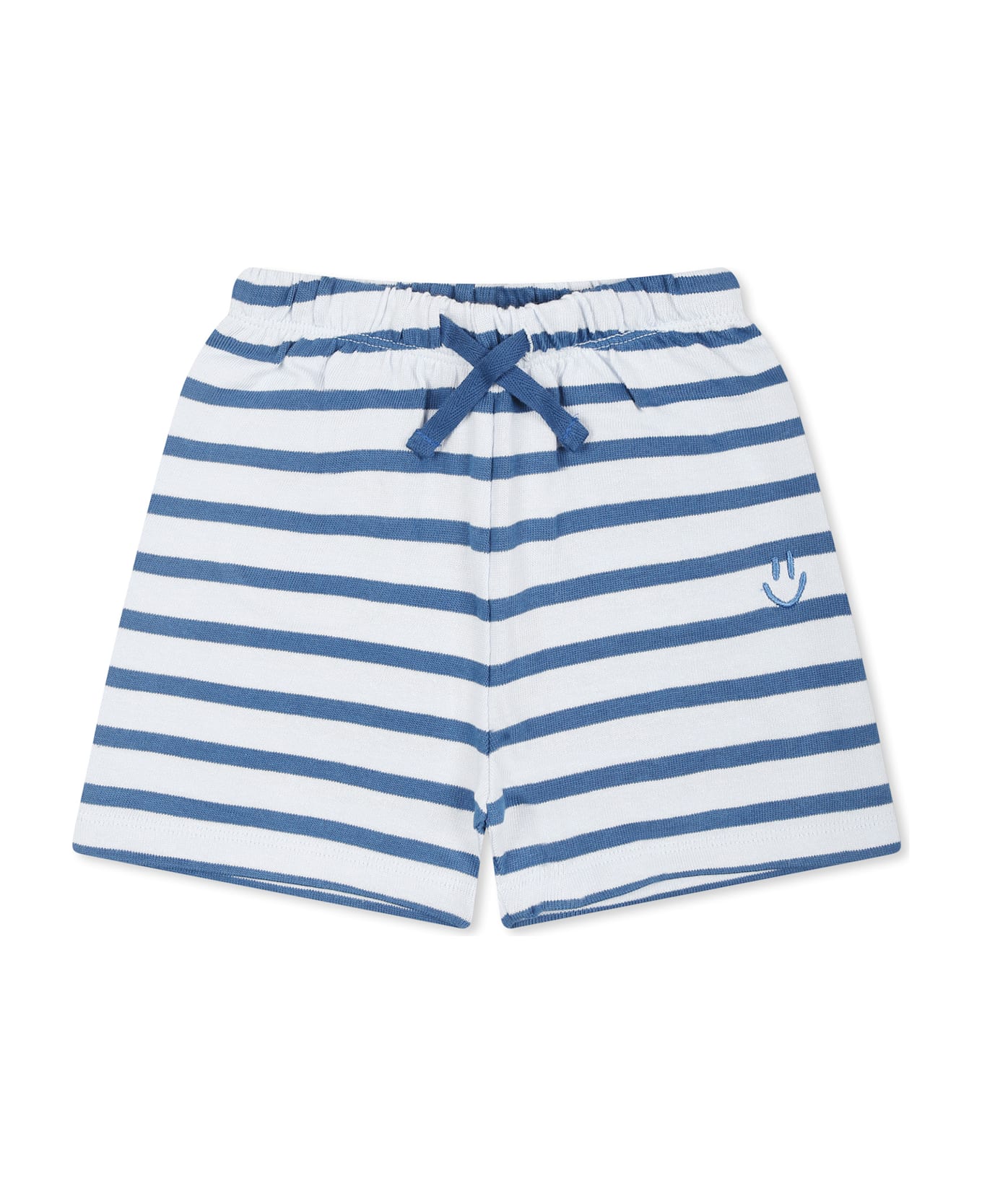 Molo Light Blue Shorts For Baby Boy With Smile - Light Blue