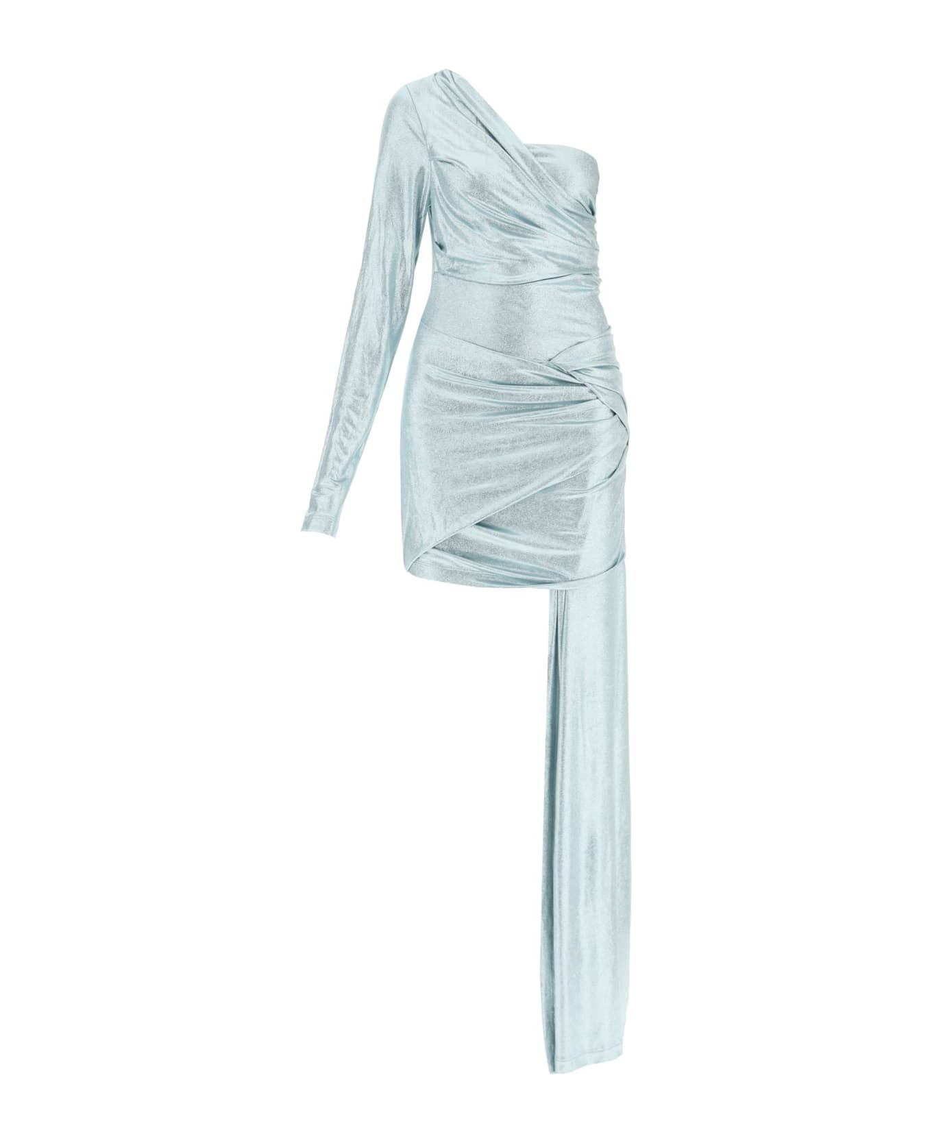 Off-White One-shoulder Jersey Dress - SILVER (Light blue)