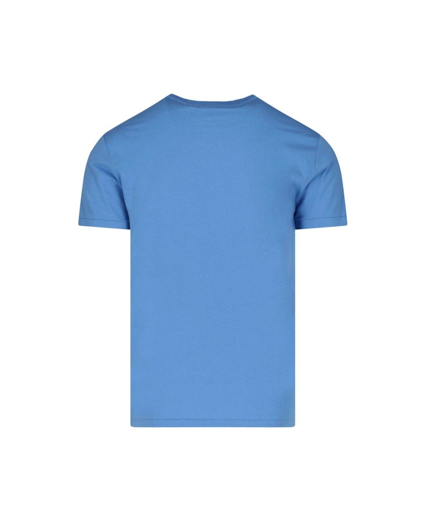 Ralph Lauren Light Blue Polo Custom Slim-fit T-shirt - Blu シャツ