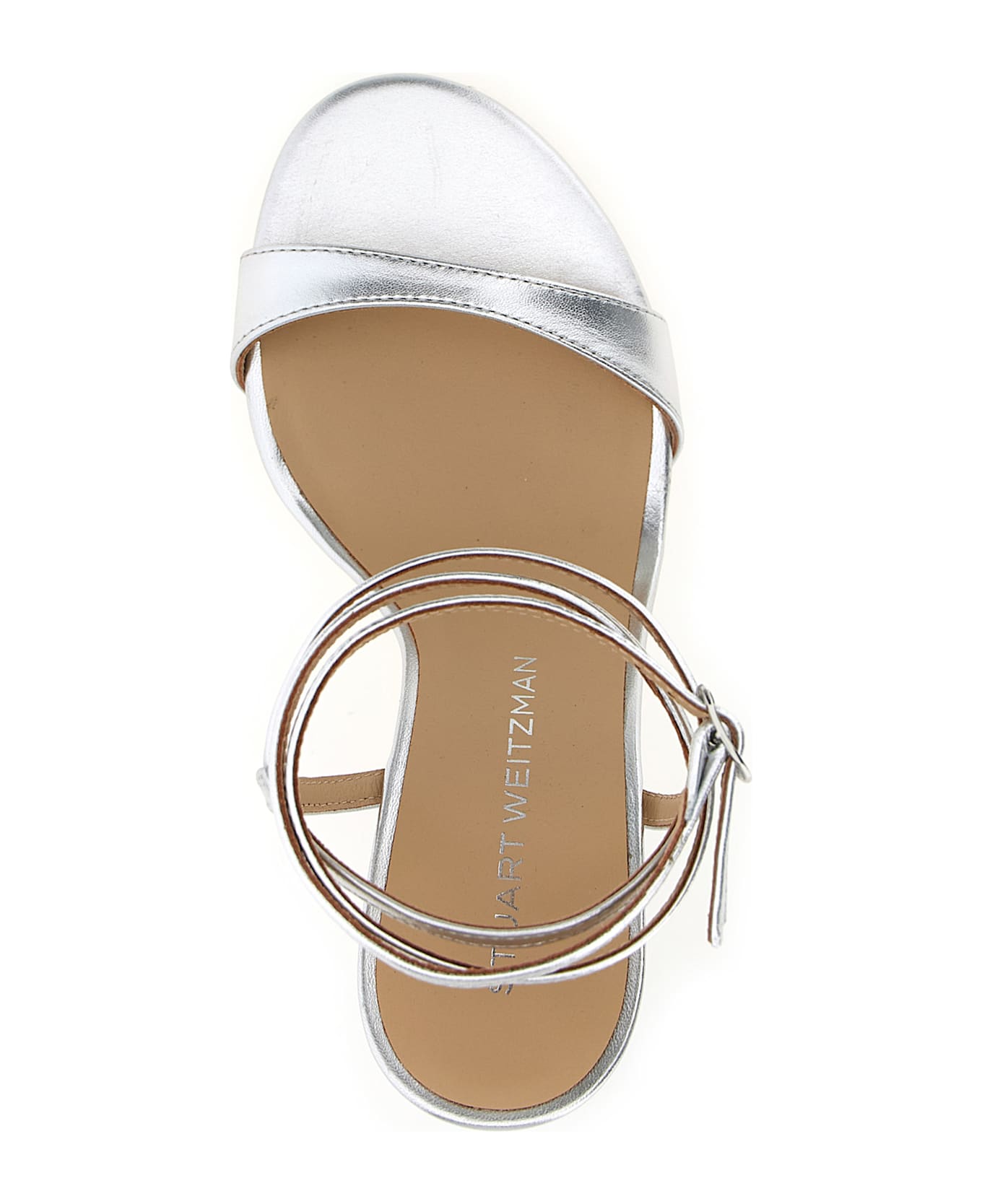 Stuart Weitzman 
nudist Wrap
 Sandals - Silver