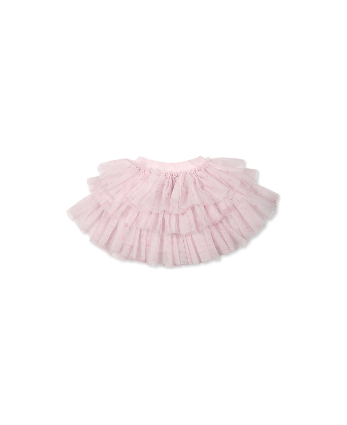 Monnalisa Pink Suit For Baby Girl With Writing - Multicolor ボディスーツ＆セットアップ