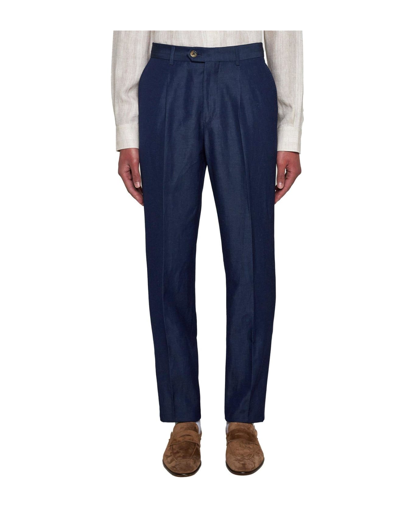 Brunello Cucinelli Straight-leg Tailored-cut Trousers - Denim ボトムス