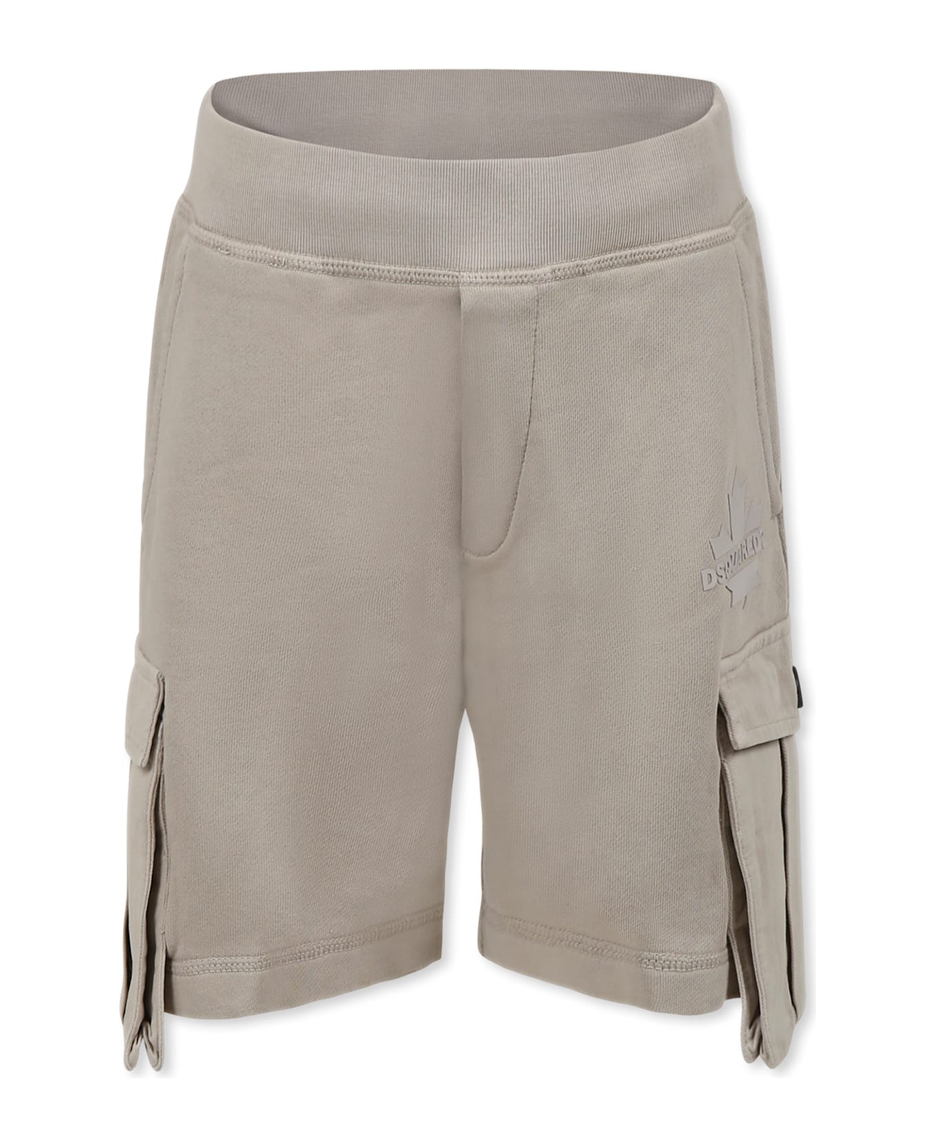 Dsquared2 Beige Shorts For Boy With Logo - Beige