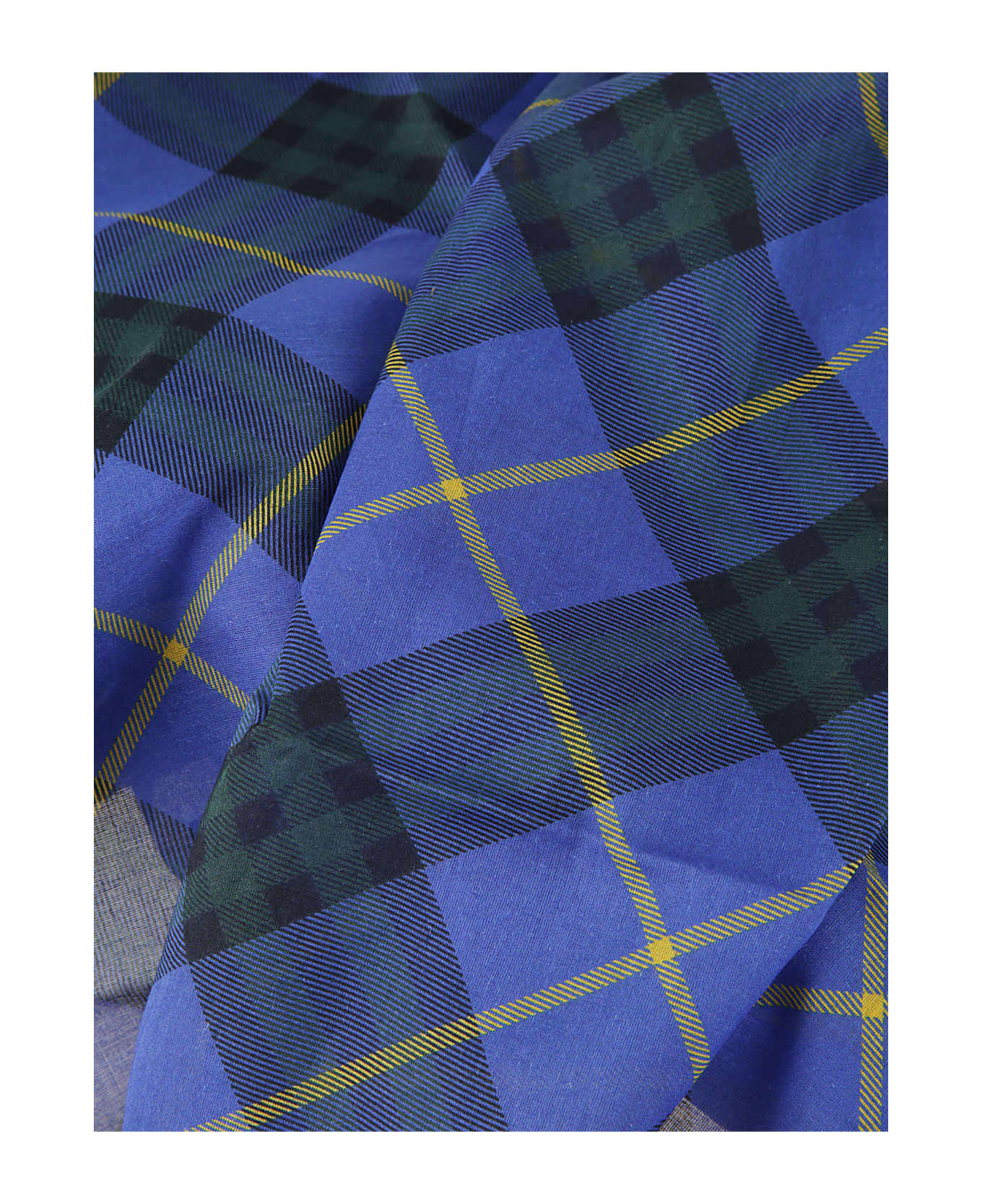 Burberry Check Print Scarf - Bright Navy