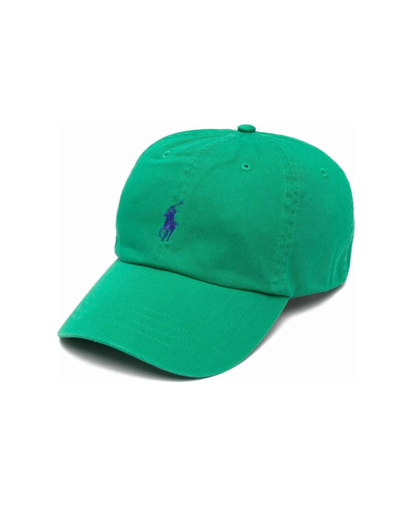 Polo Ralph Lauren Green Baseball Cap With Contrasting Pony - Verde