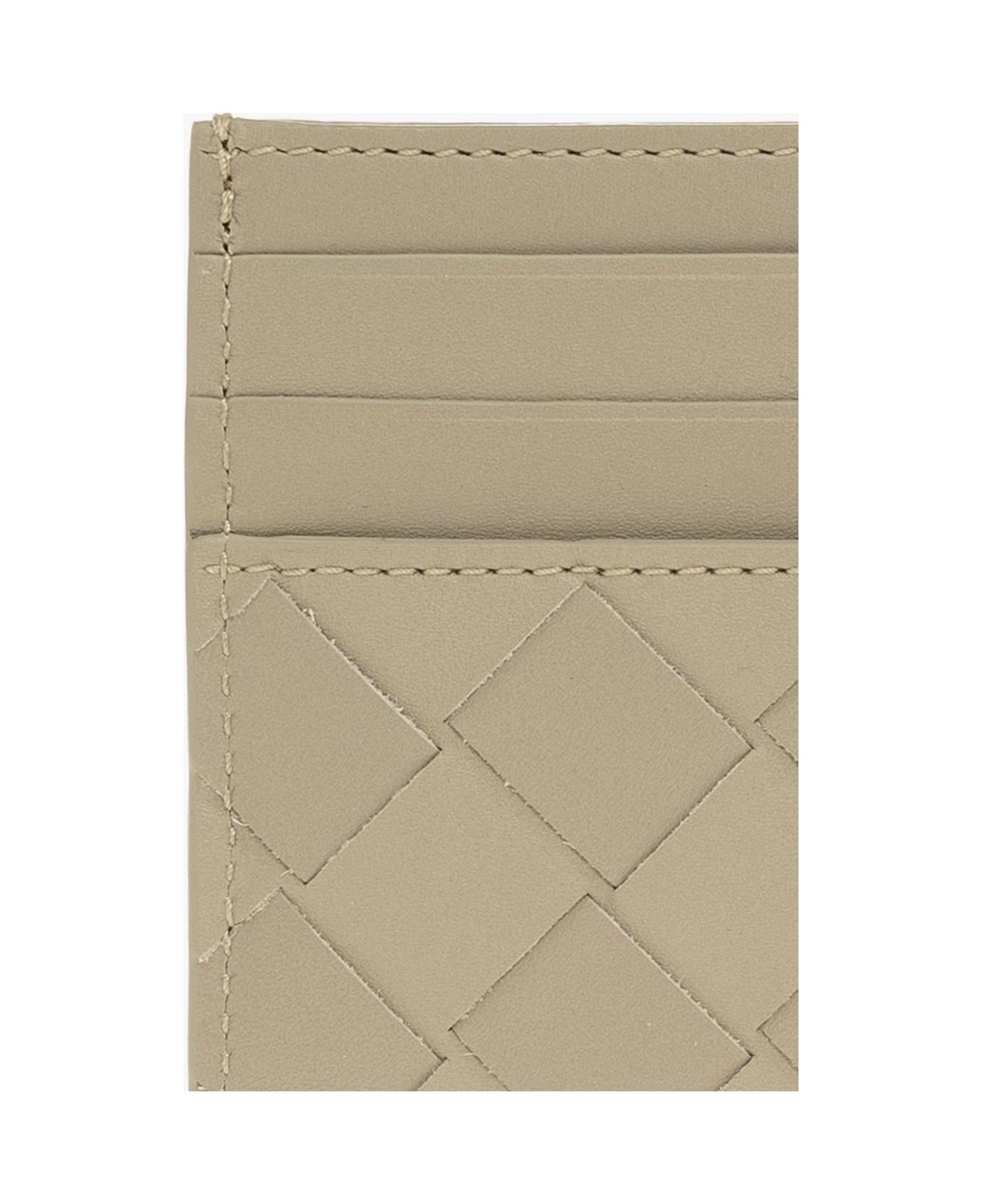 Bottega Veneta Leather Card Case - BEIGE