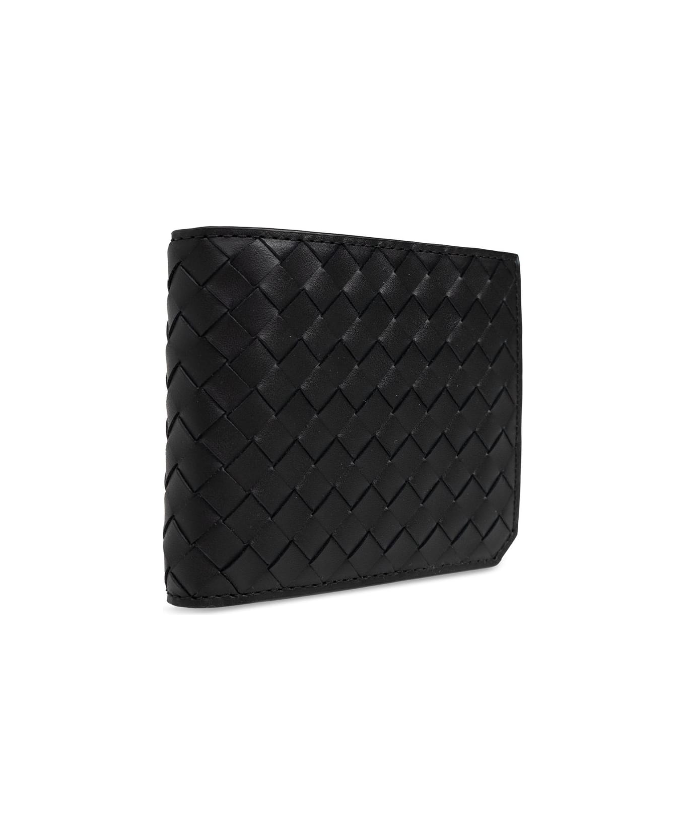 Bottega Veneta Intrecciato Bi-fold Wallet - Black