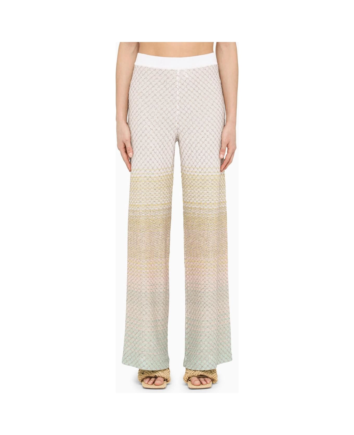 Missoni Multicoloured Shaded Trousers - WHITE/PURPLE