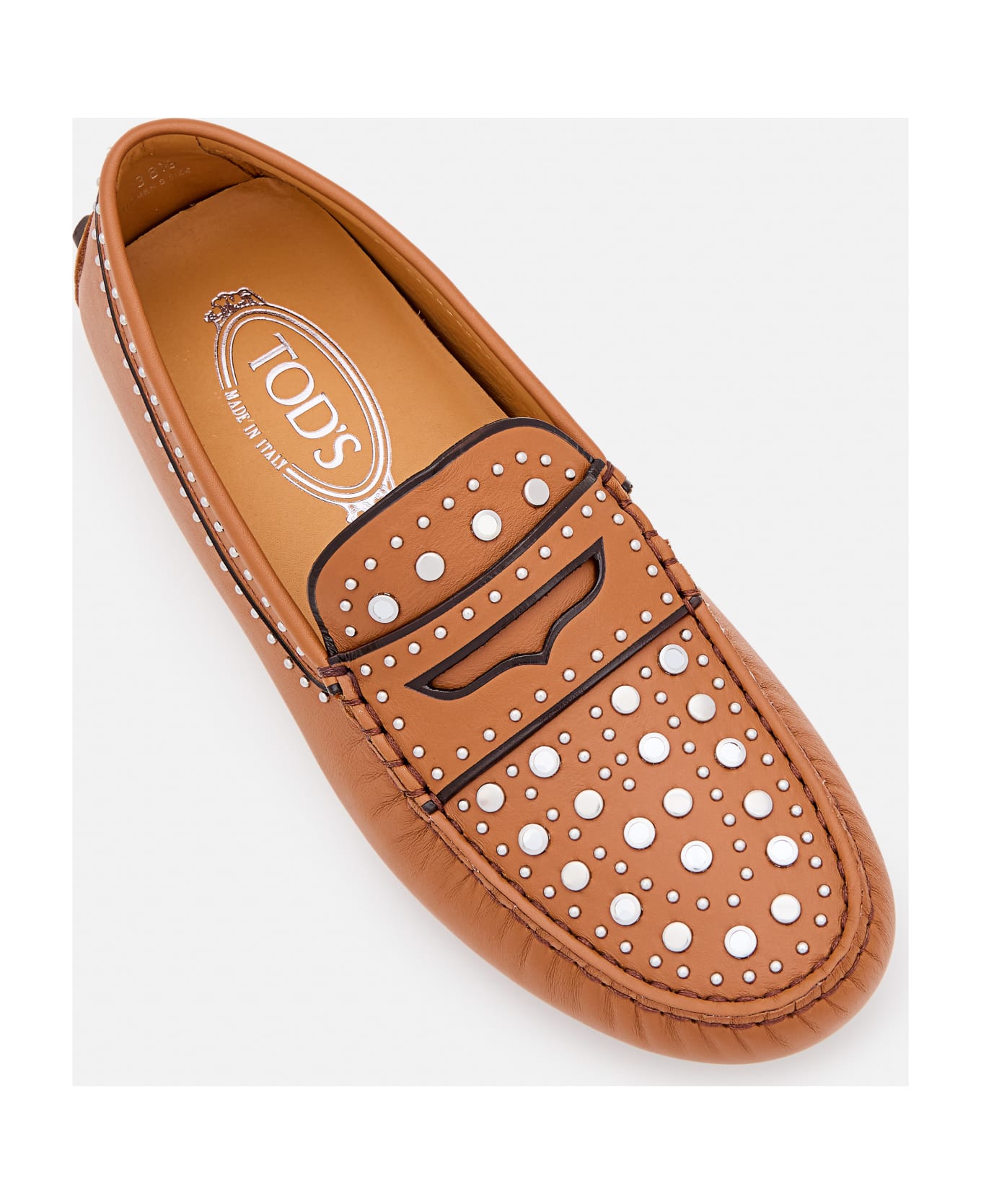 Tod's Bubble Gommino Leather Loafer - Brown フラットシューズ