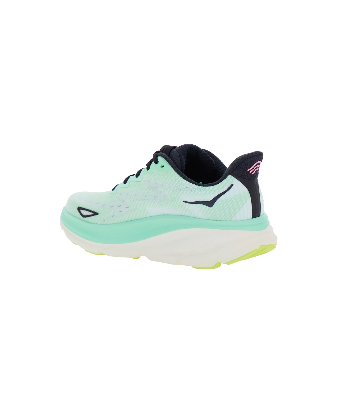Hoka 
clifton 9
 Multicolor Sneakers With Zig Zag Embroidery And Side Logo Print In Rubber Unisex - Multicolor