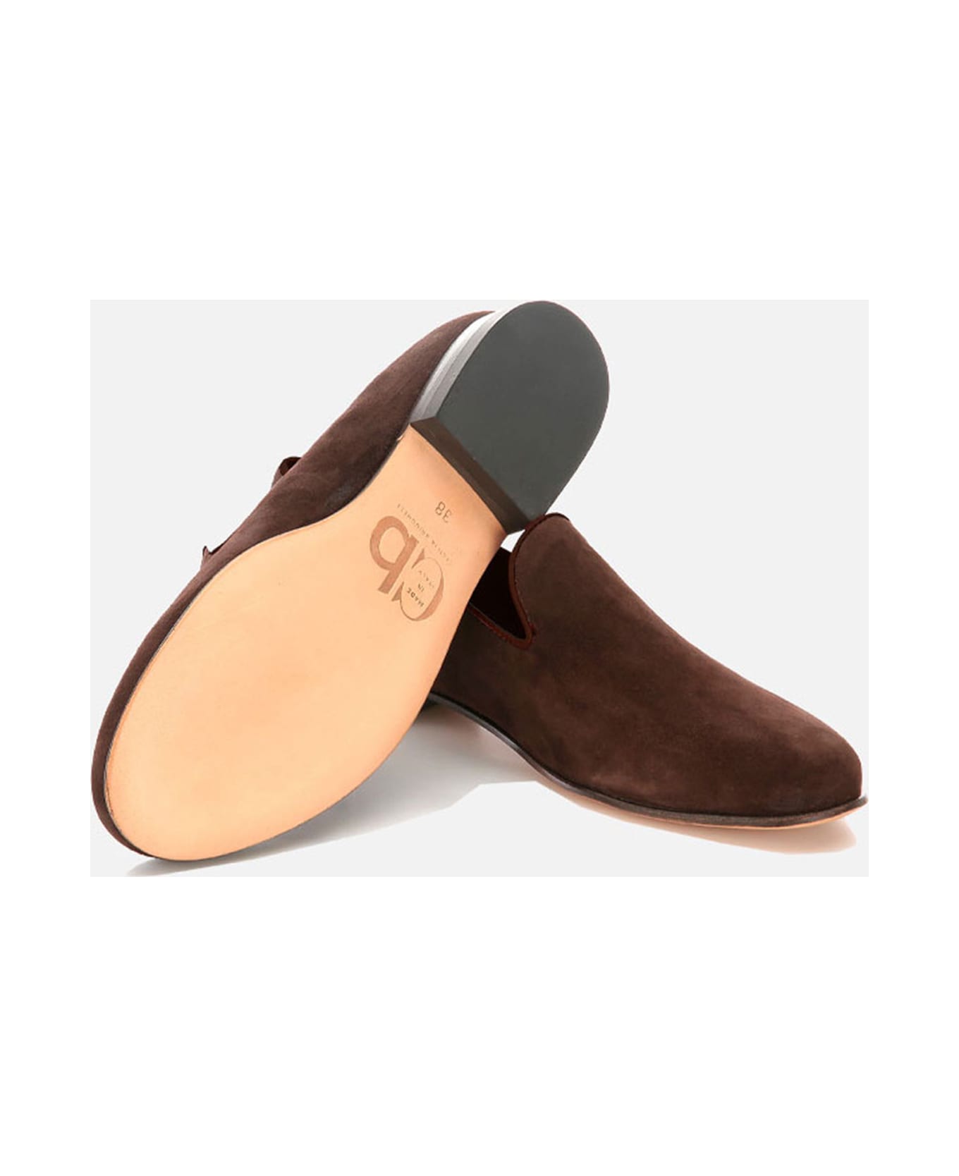 CB Made in Italy Suede Flats Positano - Brown