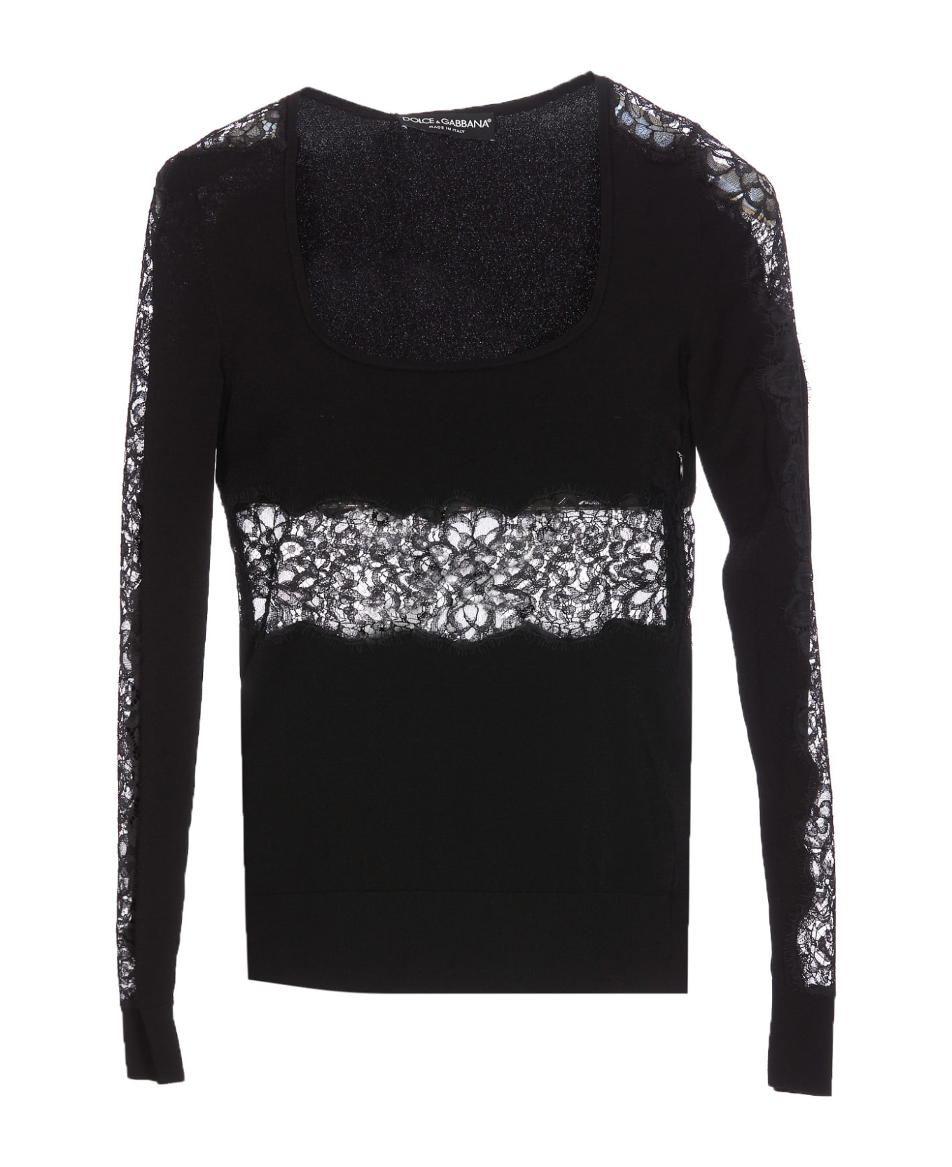 Dolce & Gabbana Lace Pullover - Black