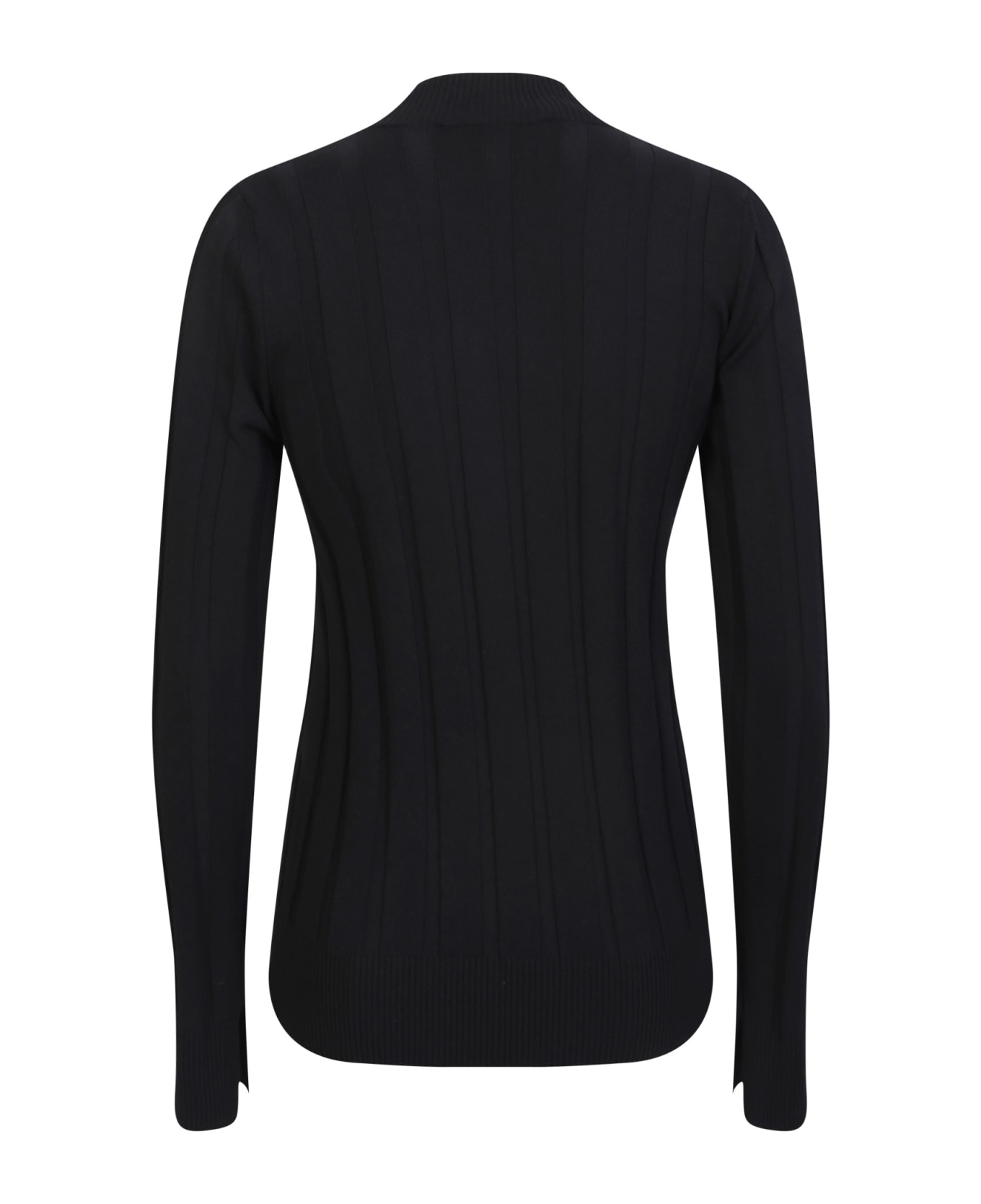 Stella McCartney Asymmetrical Black Ribbed Shirt - Black