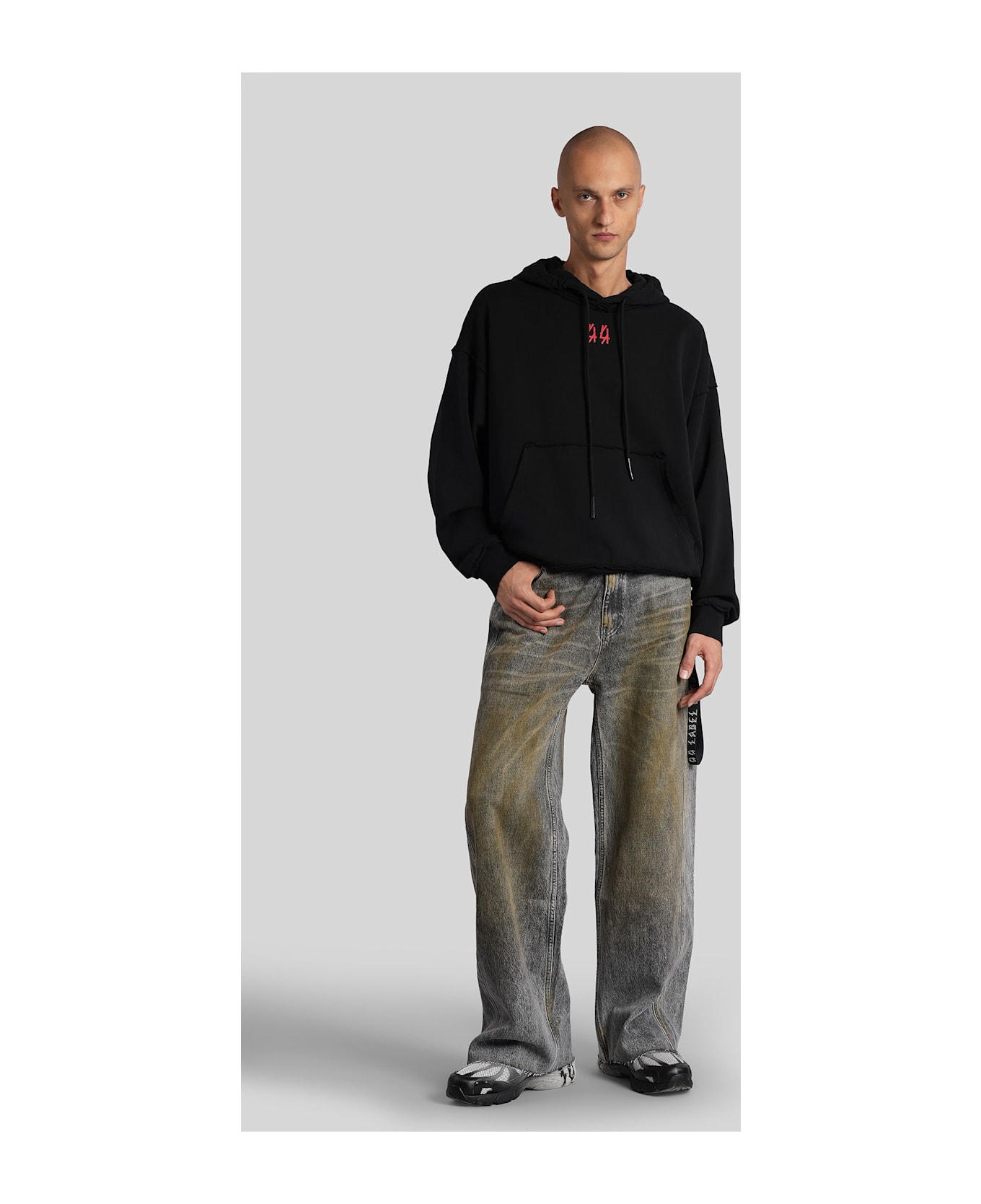 44 Label Group Sweatshirt In Black Cotton - black