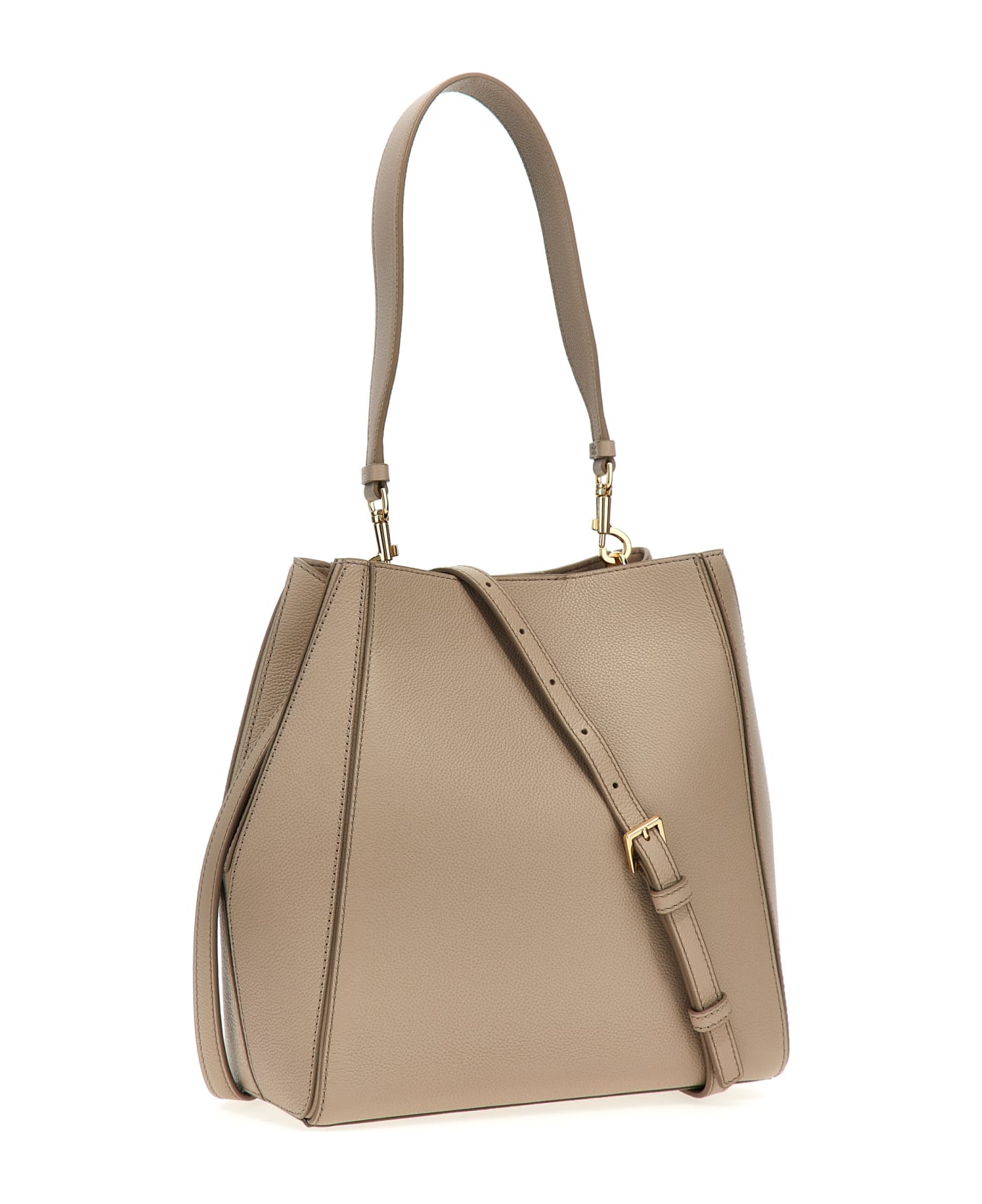 Tory Burch 'mcgraw' Bucket Bag - Gray