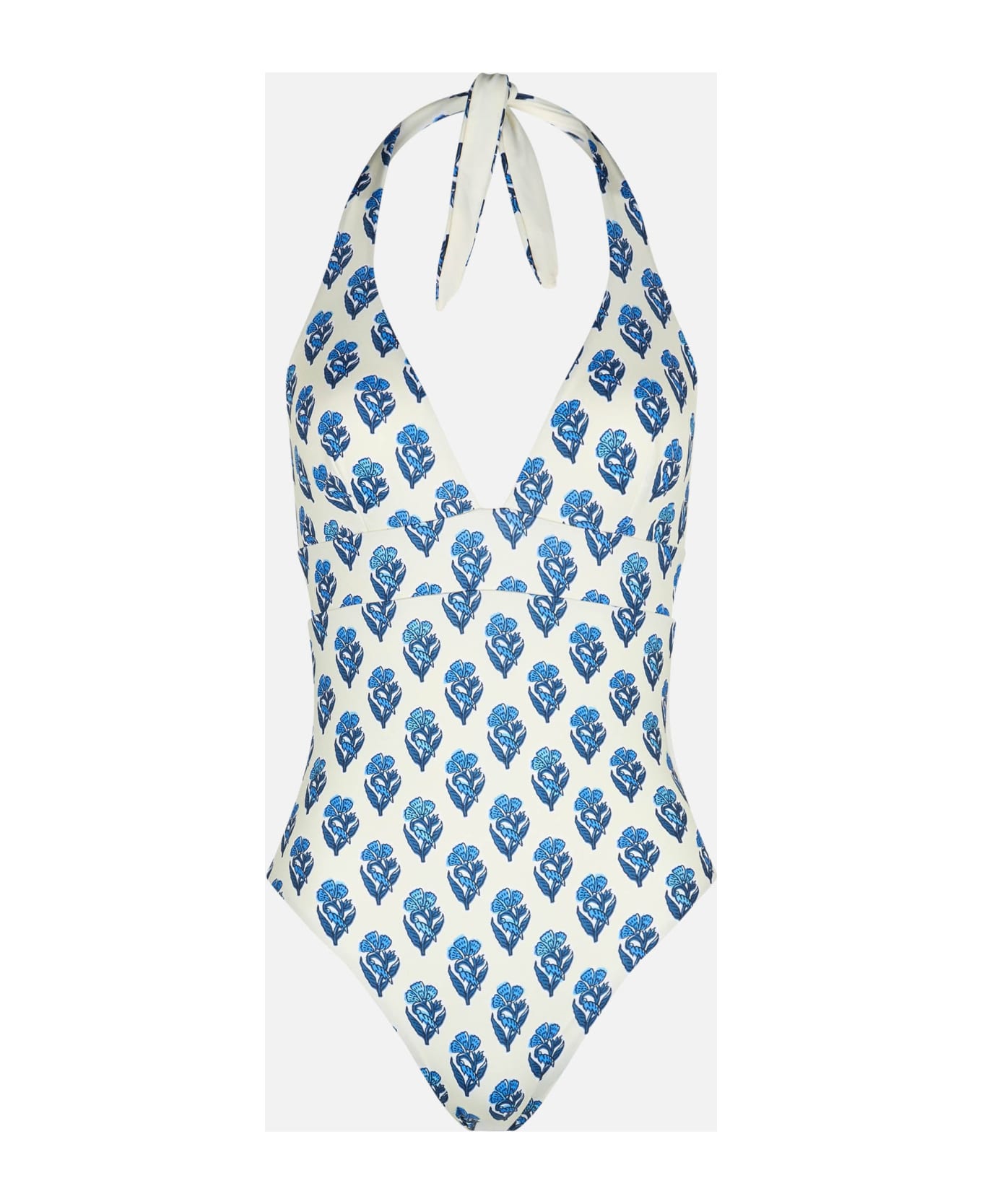 MC2 Saint Barth Woman One-piece Flower Marylin Swimsuit - WHITE