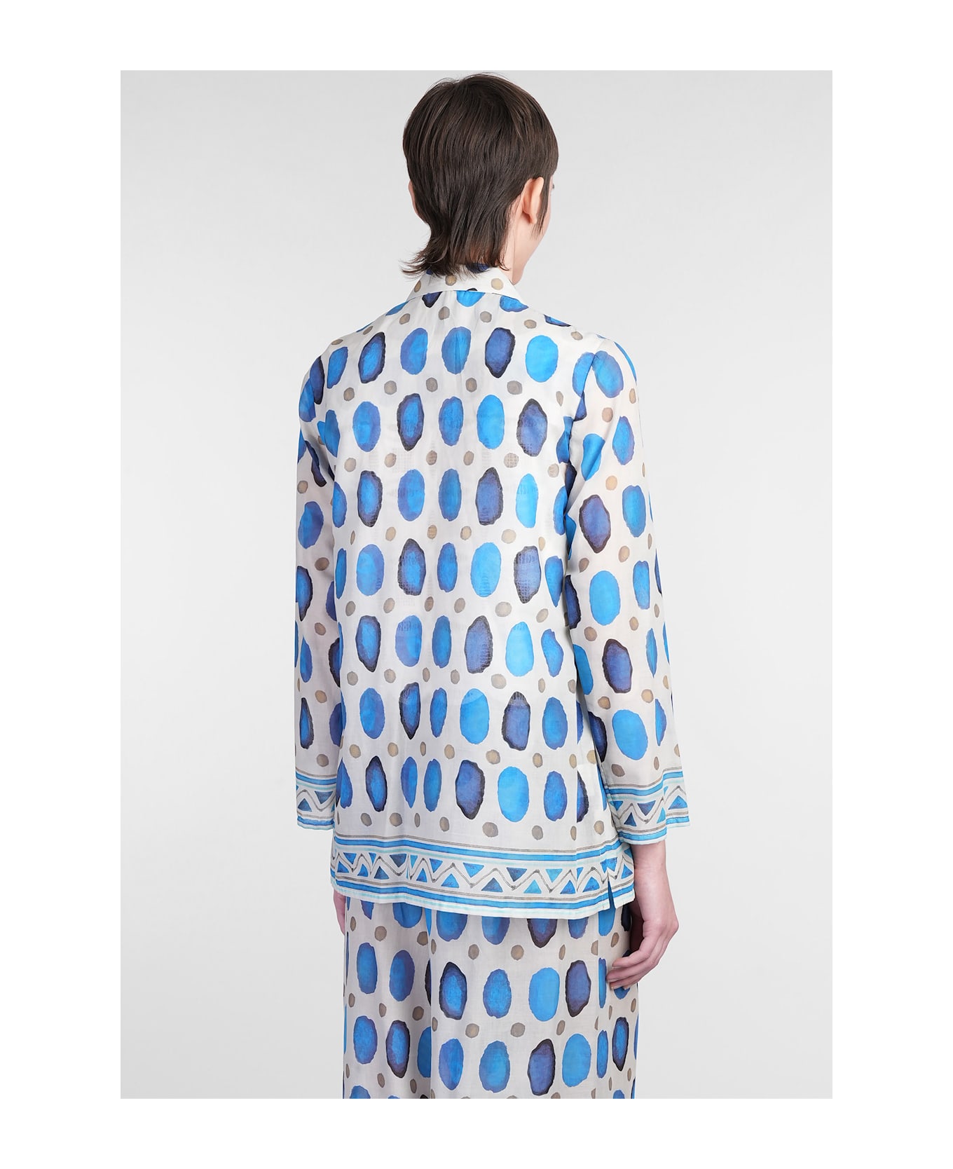 Holy Caftan Jam Shirt In Grey Cotton - grey