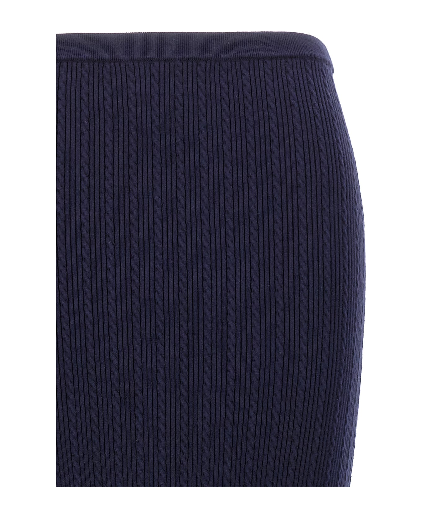 Alessandra Rich Knit Midi Skirt - Blue
