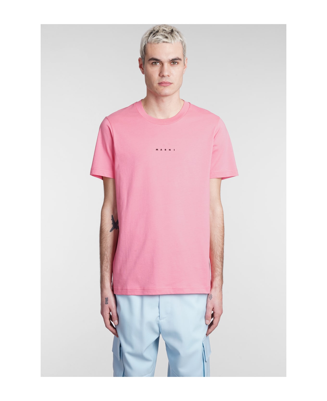 Marni T-shirt In Rose-pink Cotton - rose-pink