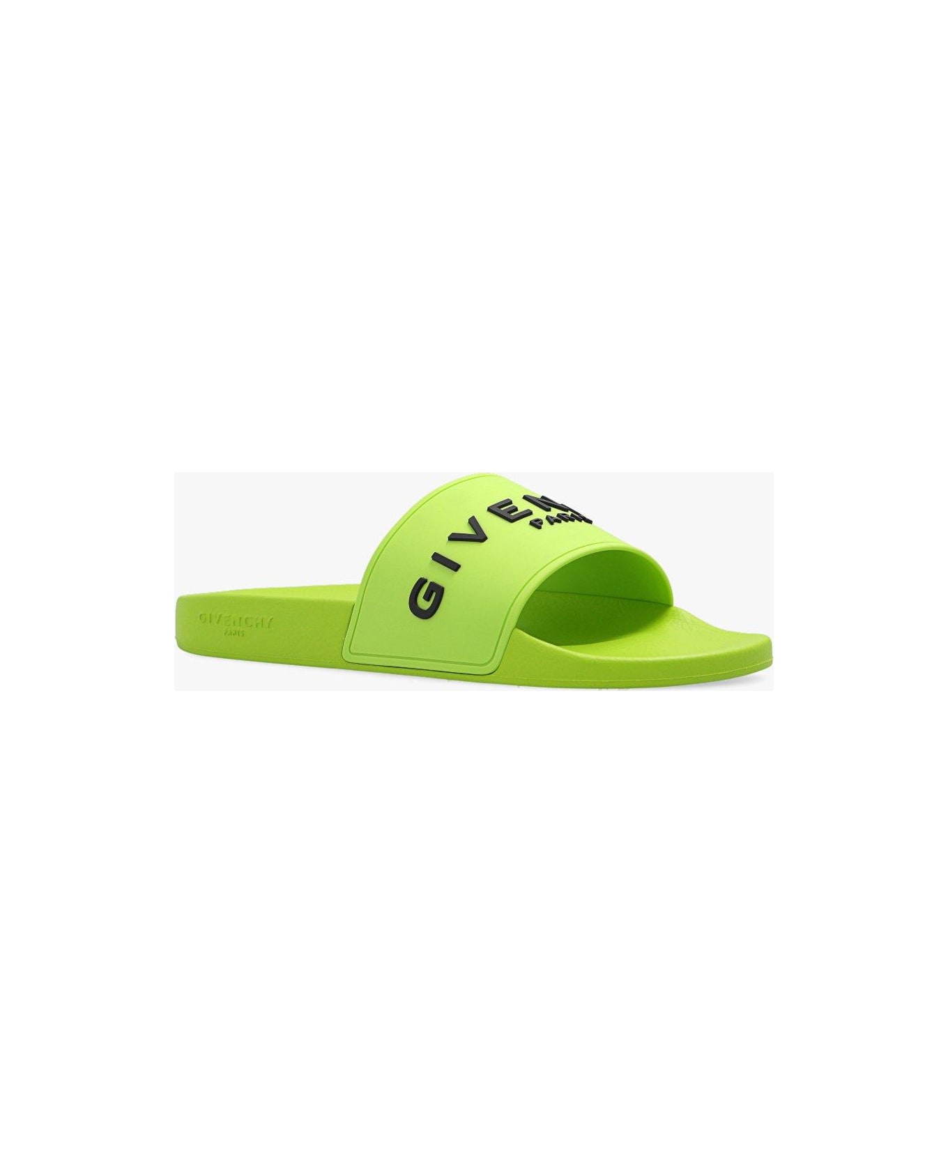 Givenchy Paris Slip-on Slides - Citrus Green