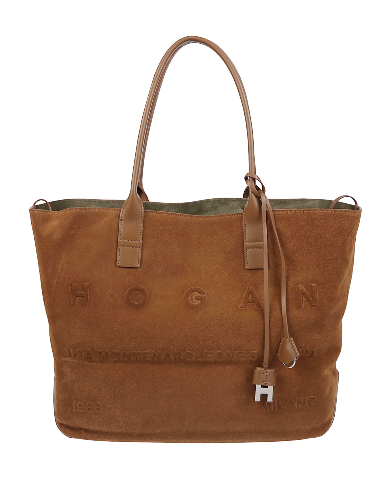 Hogan Medium Address Shopping Bag - Marrone Chiaro