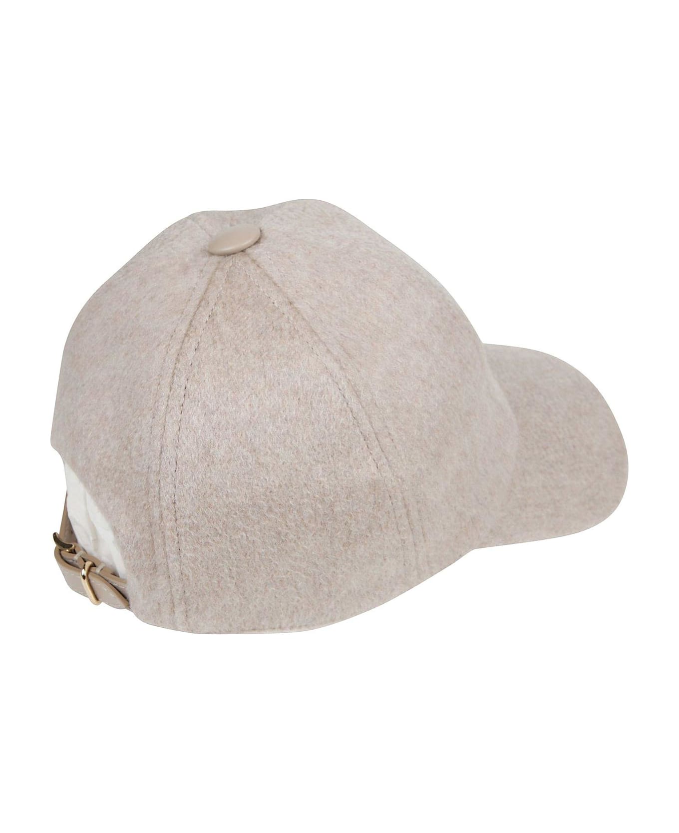 Max Mara Logo Embroidered Baseball Cap - Beige