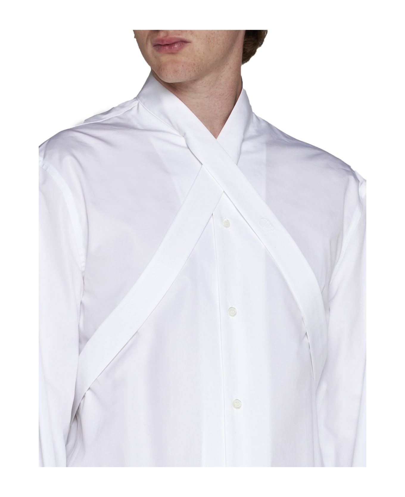 Off-White Cotton Shirt - White シャツ