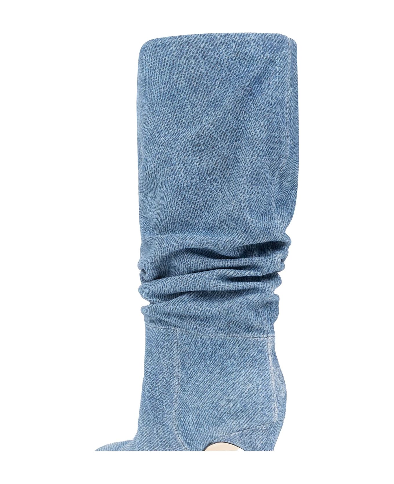 Paris Texas Heeled Ankle Boots - Blu