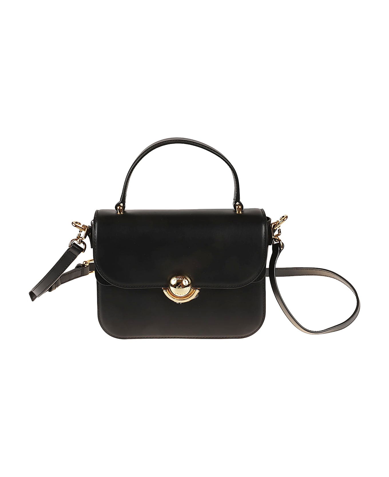 Furla Snap-lock Flap Shoulder Bag - Black