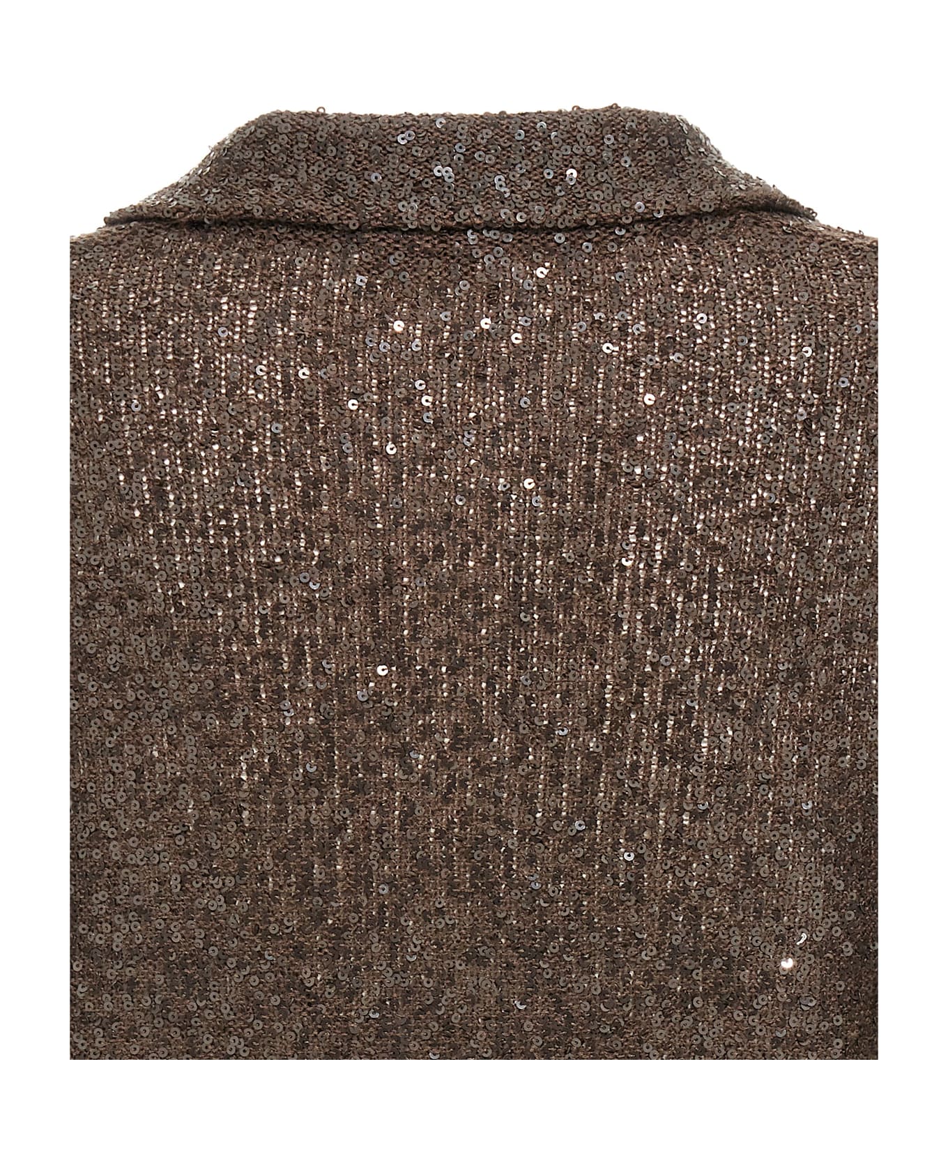 Brunello Cucinelli Sequin Polo Shirt - Brown