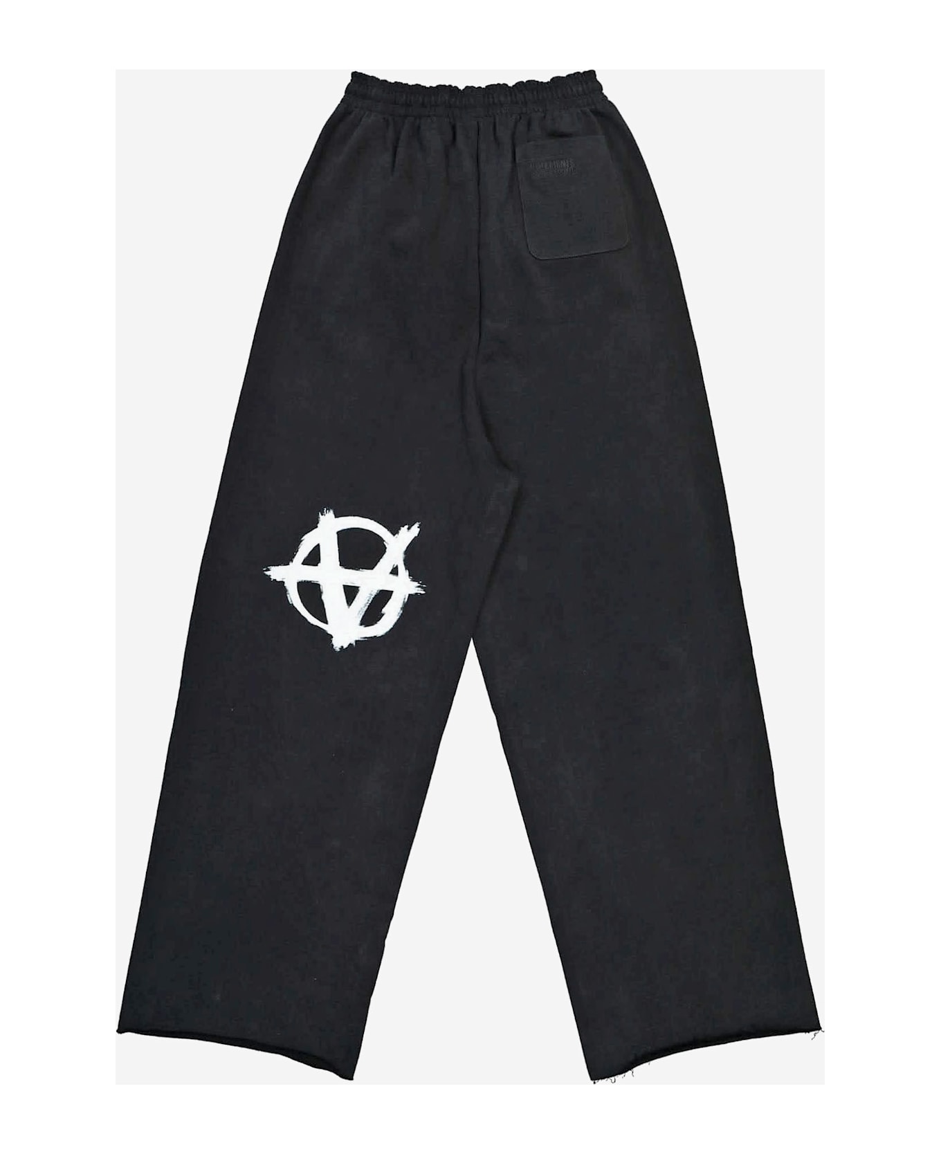 VETEMENTS Printed Cotton Trousers - Black