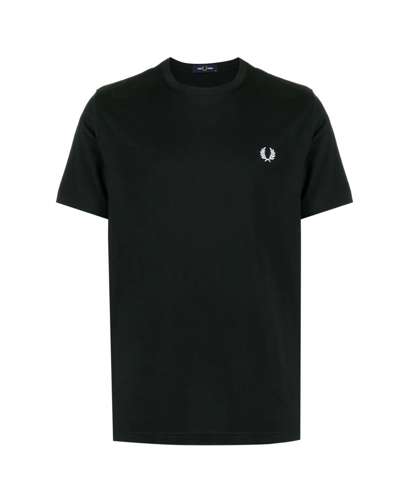 Fred Perry Fp Crew Neck T-shirt - Nightgreen Snwht