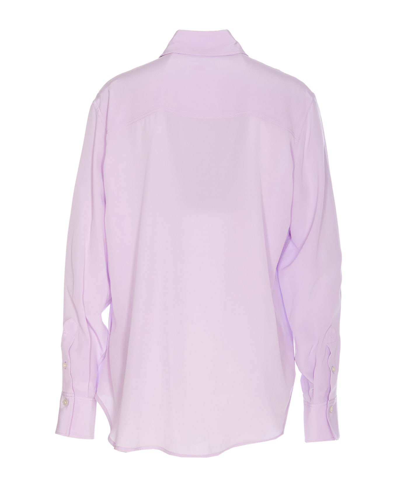 Victoria Beckham Asymmetric Ruffle Shirt - Purple