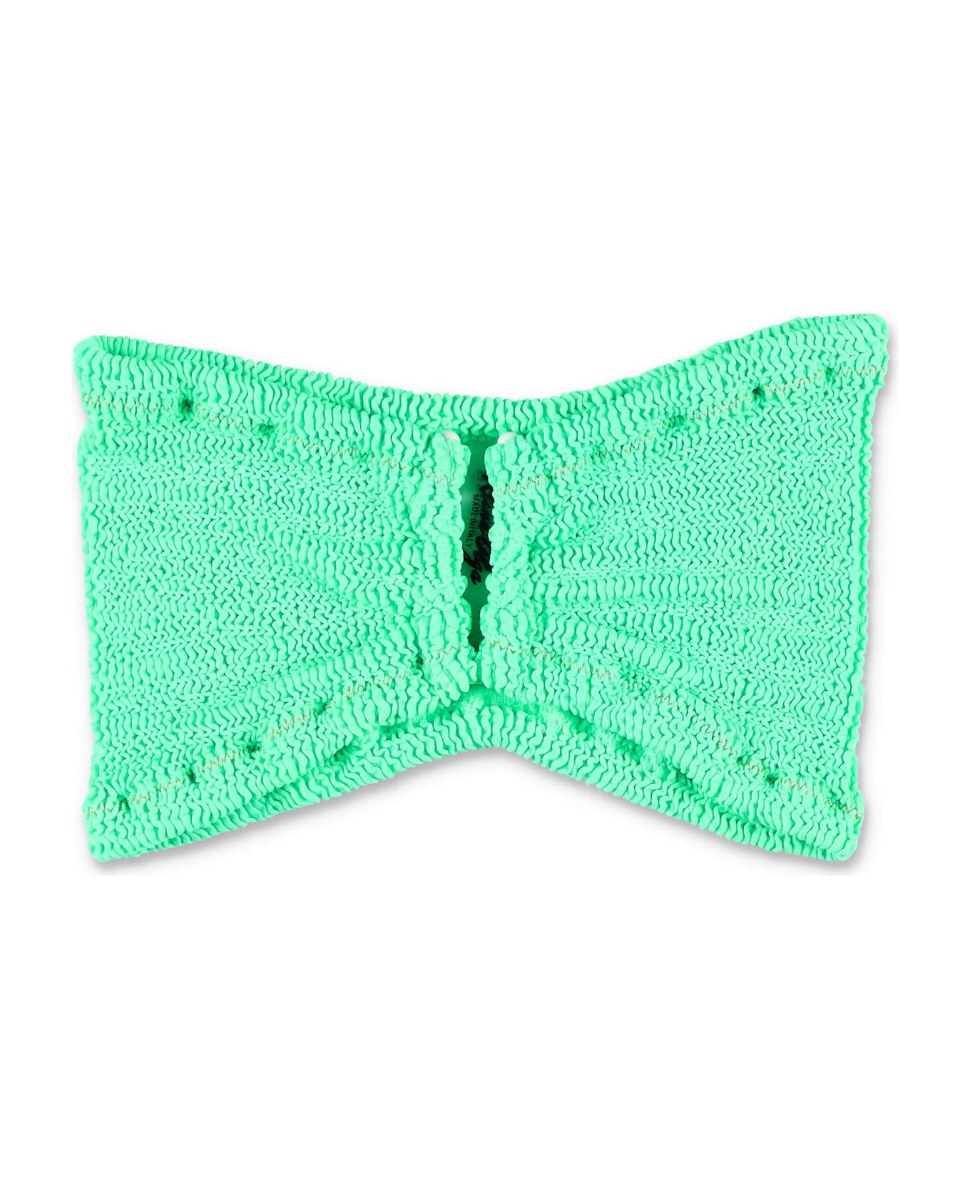 Reina Olga Ausilia Scrunch Bikini Top - NEON GREEN
