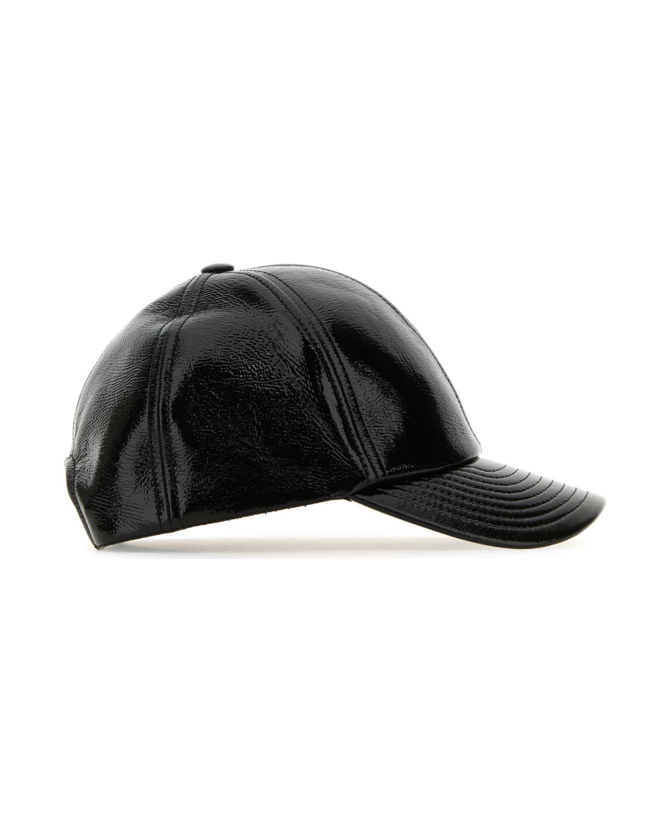 Courrèges Black Vinyl Reedition Baseball Cap - Black