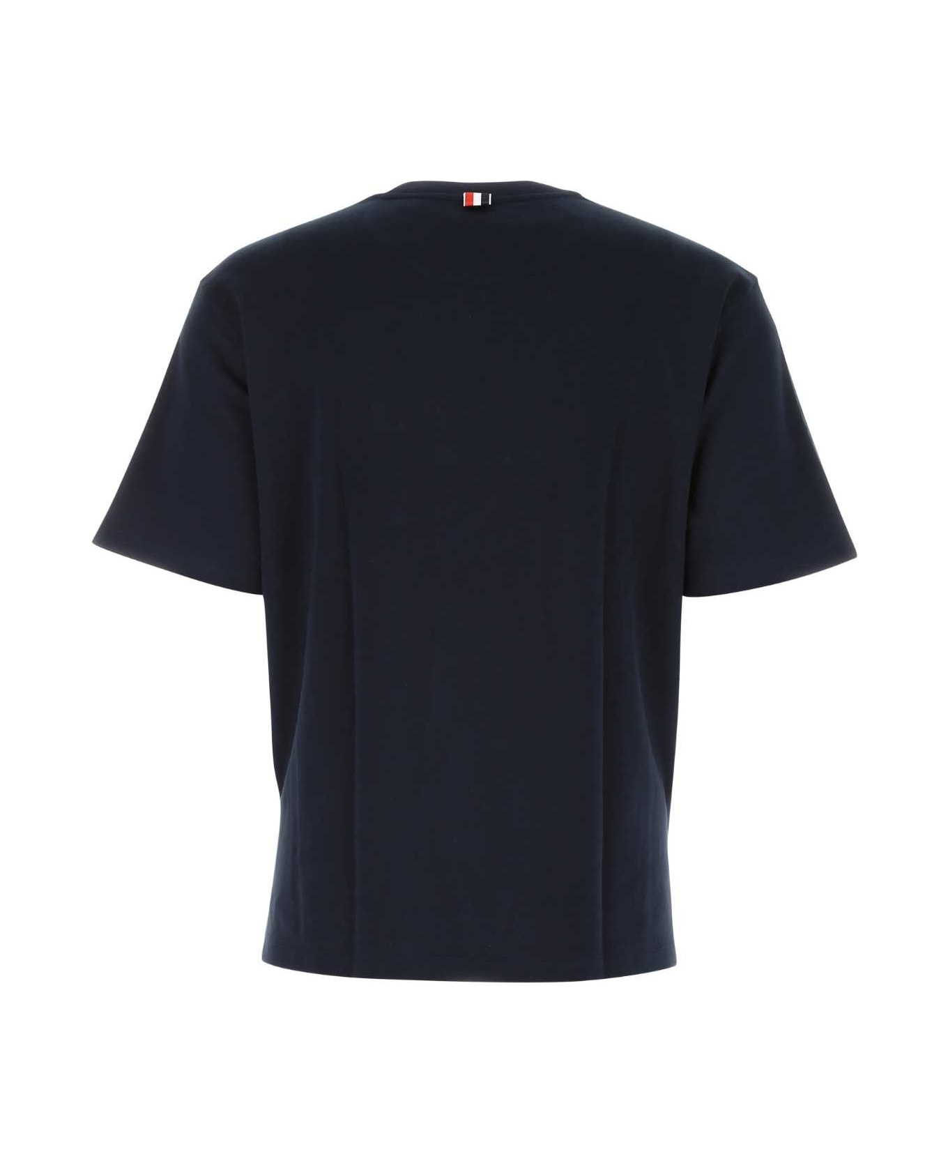 Thom Browne Midnight Blue Cotton Oversize T-shirt - 415