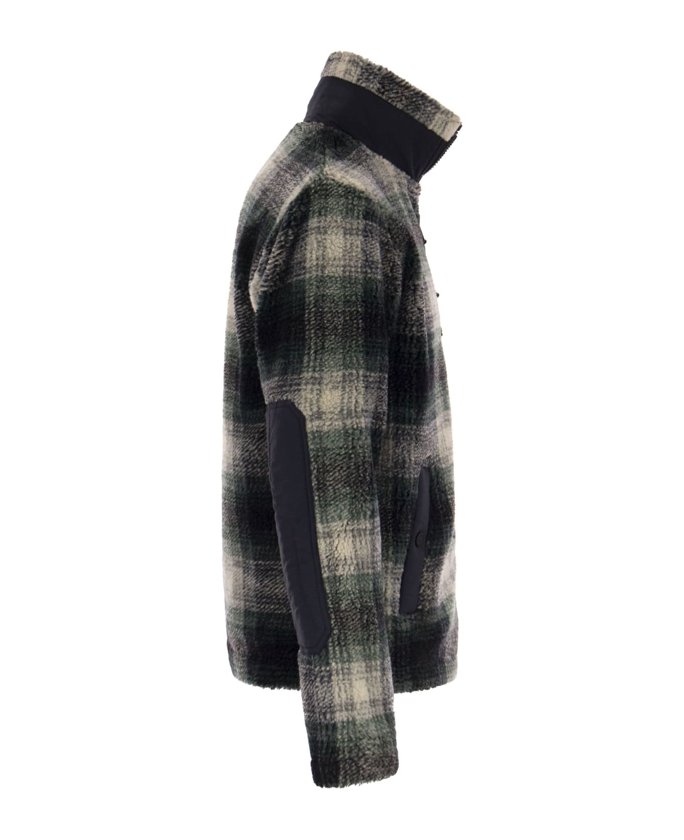Woolrich Giacca Sherpa Zip-up Hombre Grey - Grey/green ジャケット