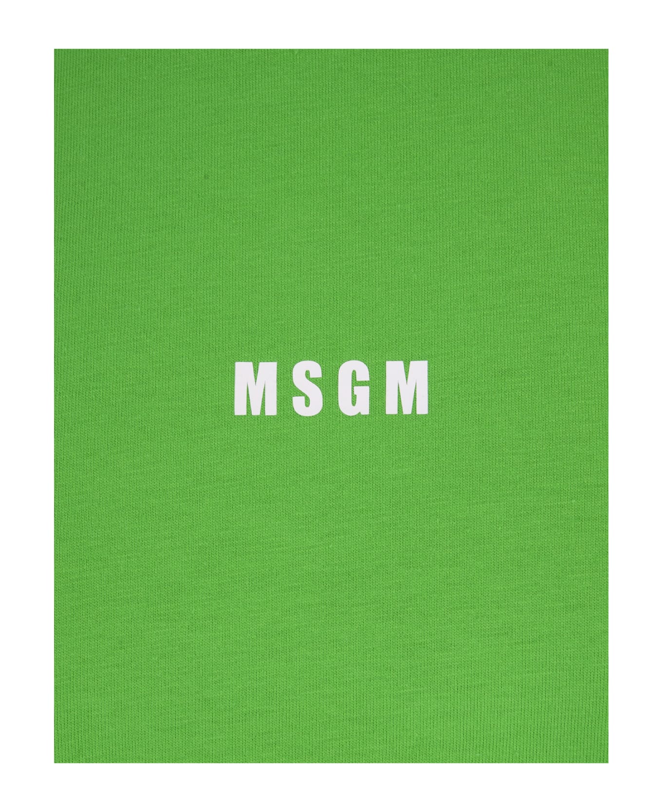 MSGM Green T-shirt With Micro Logo - Green