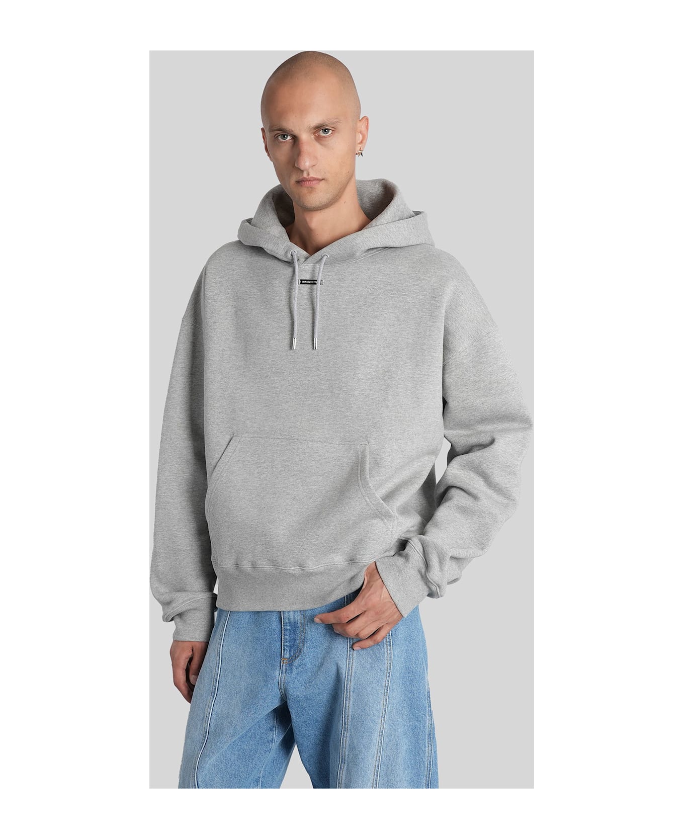 Mugler Sweatshirt In Grey Cotton - grey