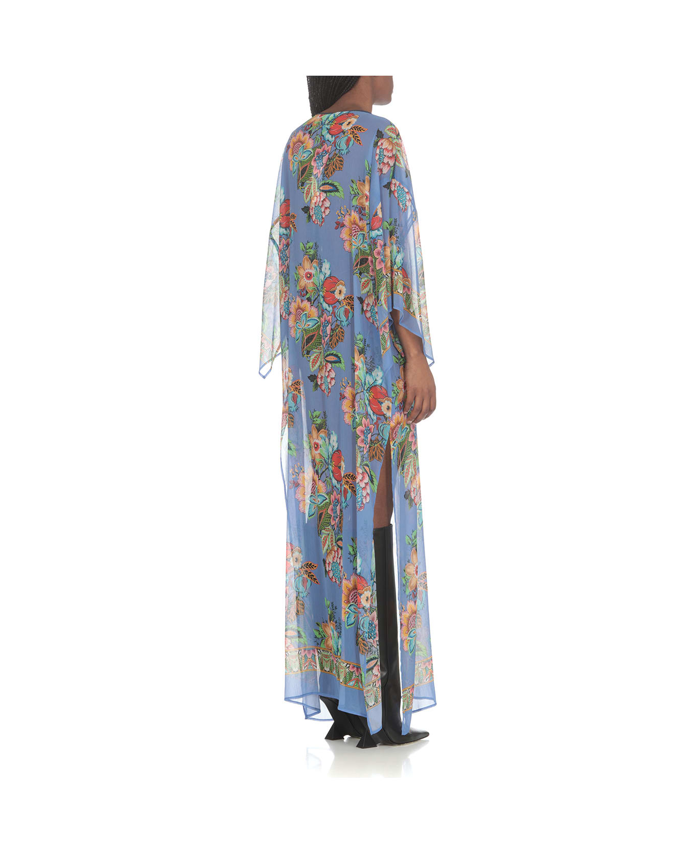 Etro Printed Long-length Dress - Light Blue