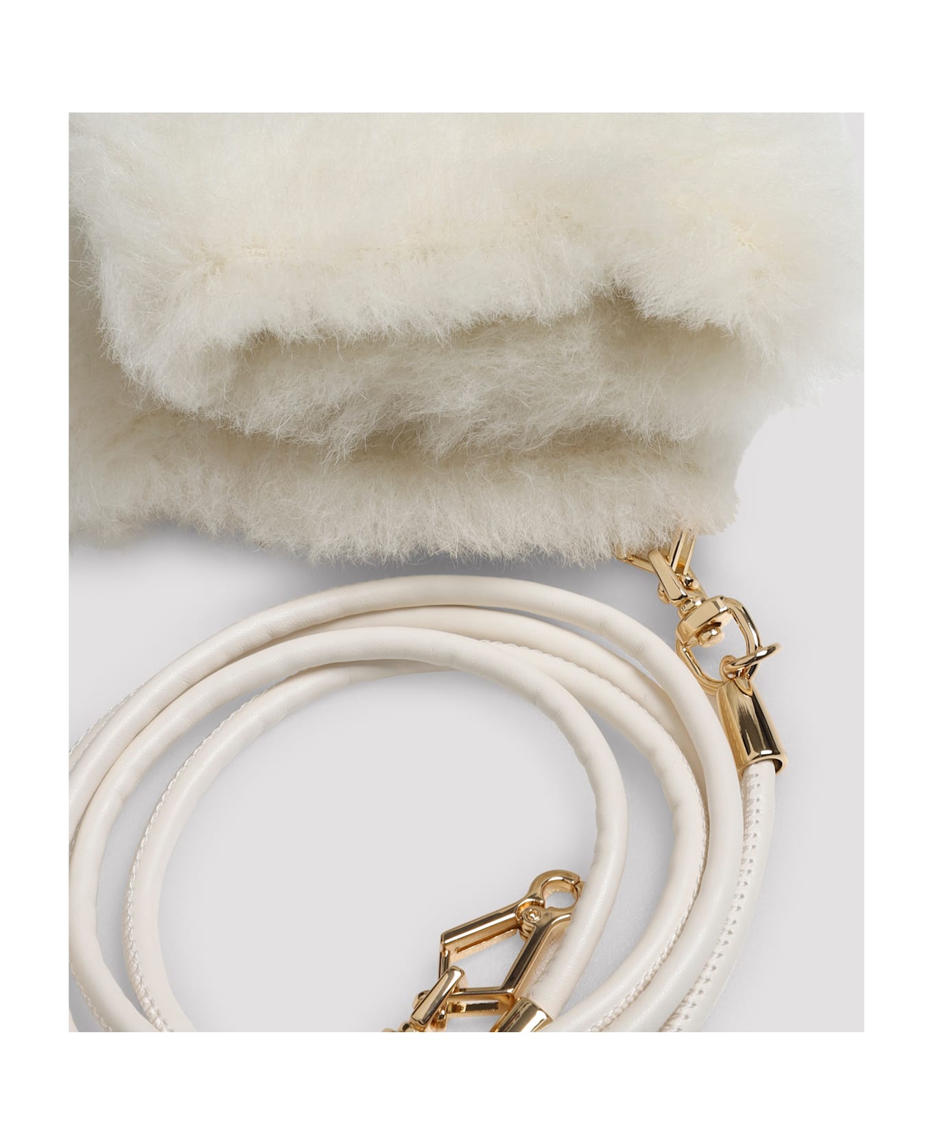 Max Mara Ombrato Moffola Teddy Muff - Bianco