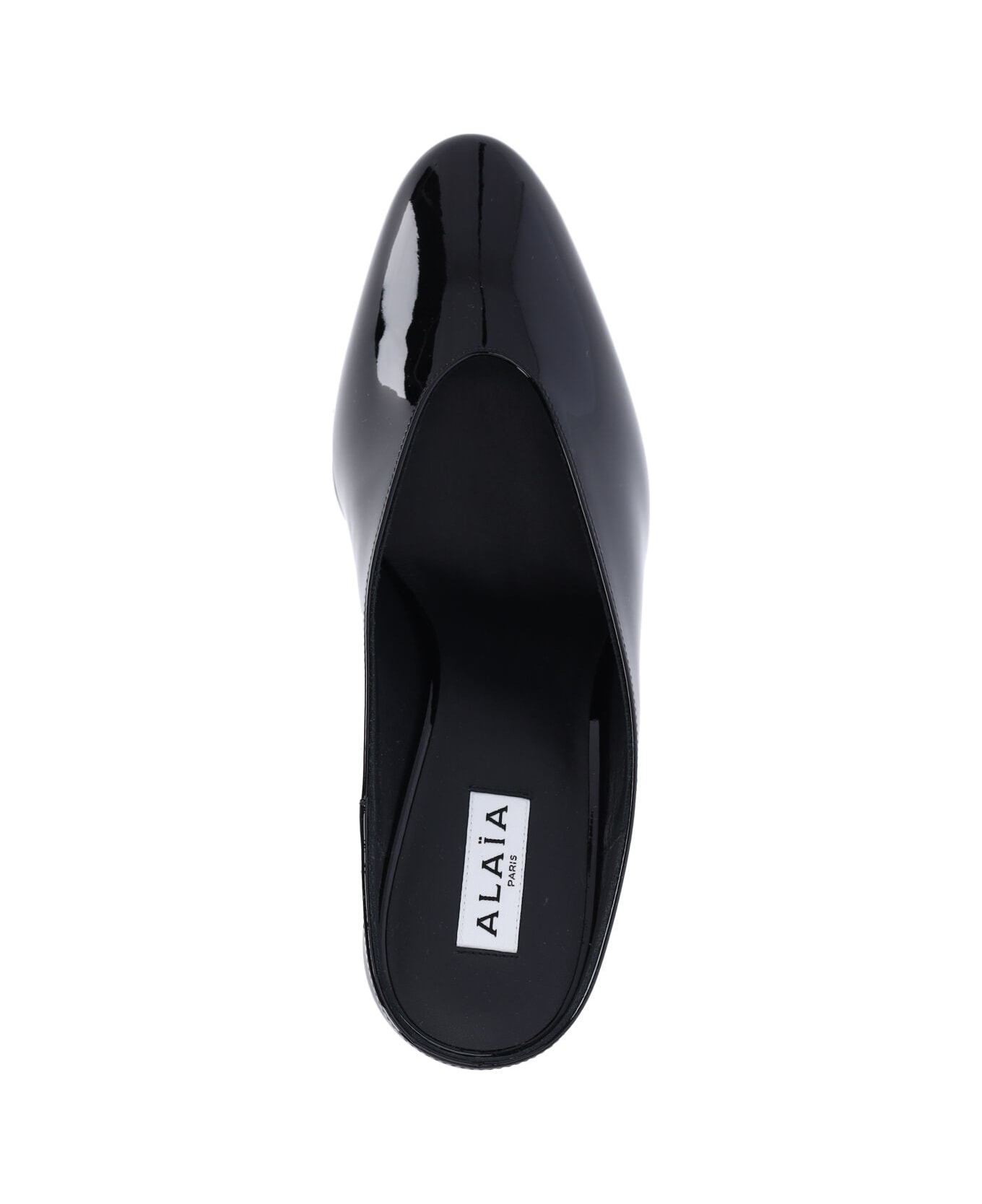Alaia Mules With Curved Wedges - Black  