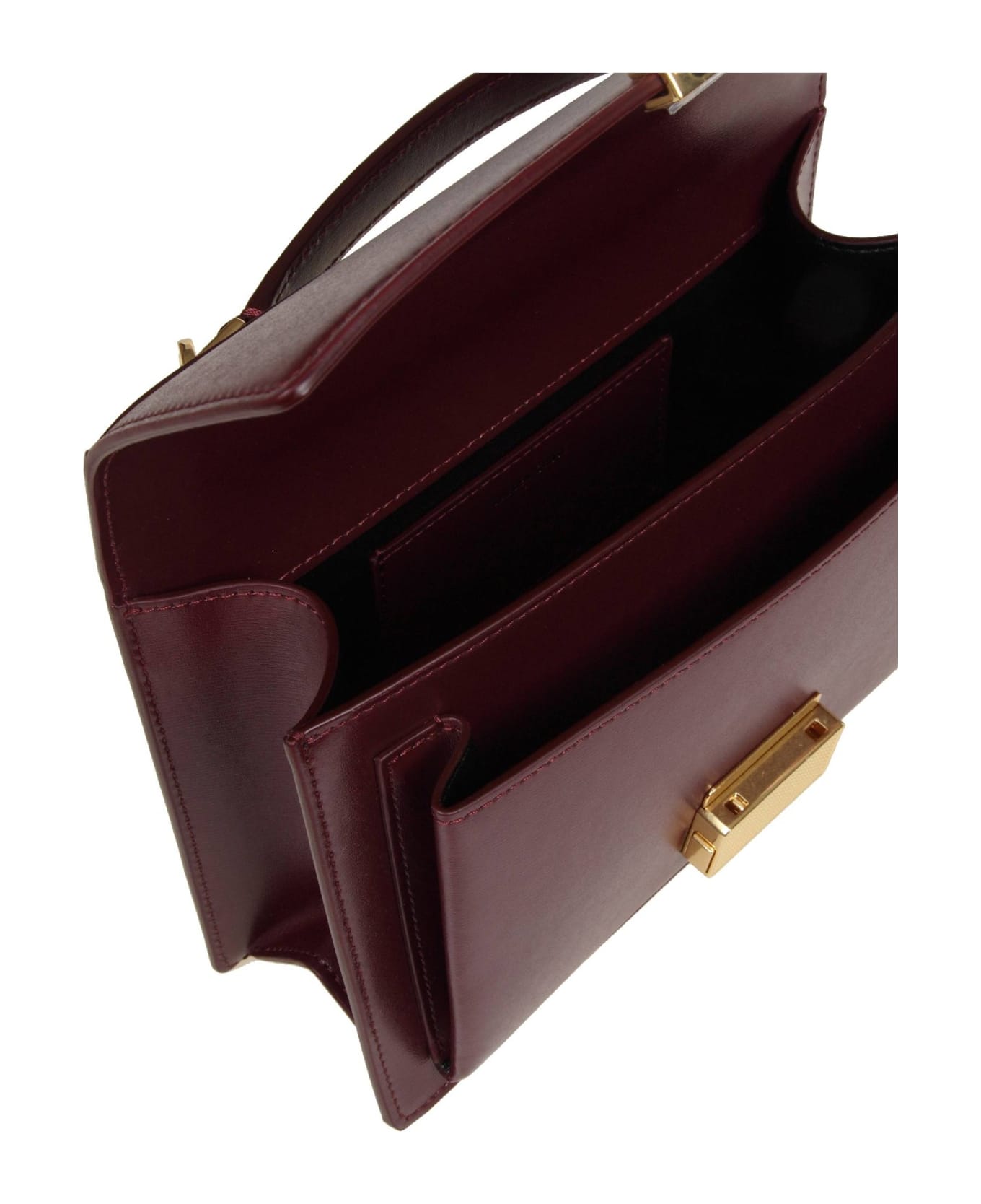 Golden Goose Venezia Handbag In Bordeaux Leather - Burgundy