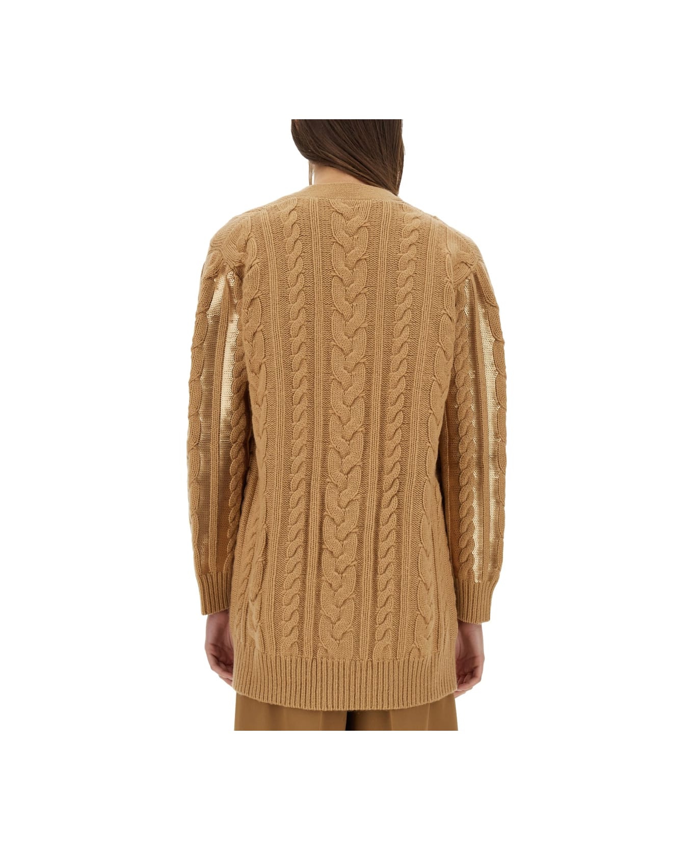 Max Mara Cardigan 
mirco
 - Marrone