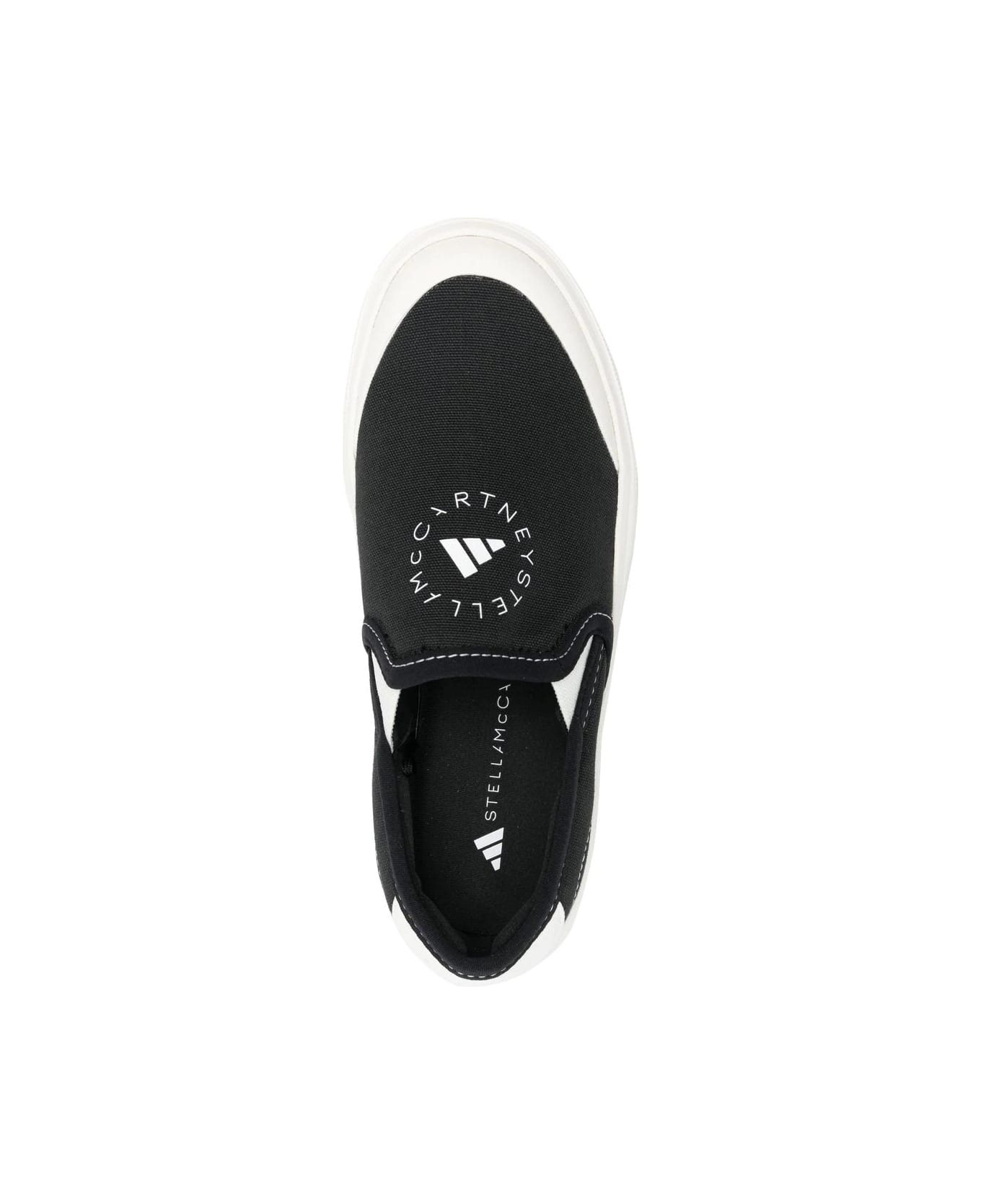 Adidas by Stella McCartney Court Slip-on Sneakers - Cblack Owhite Ftwwht スニーカー