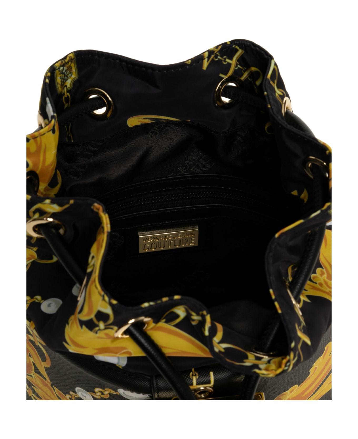 Versace Jeans Couture Chain Couture Bucket Bag - Black